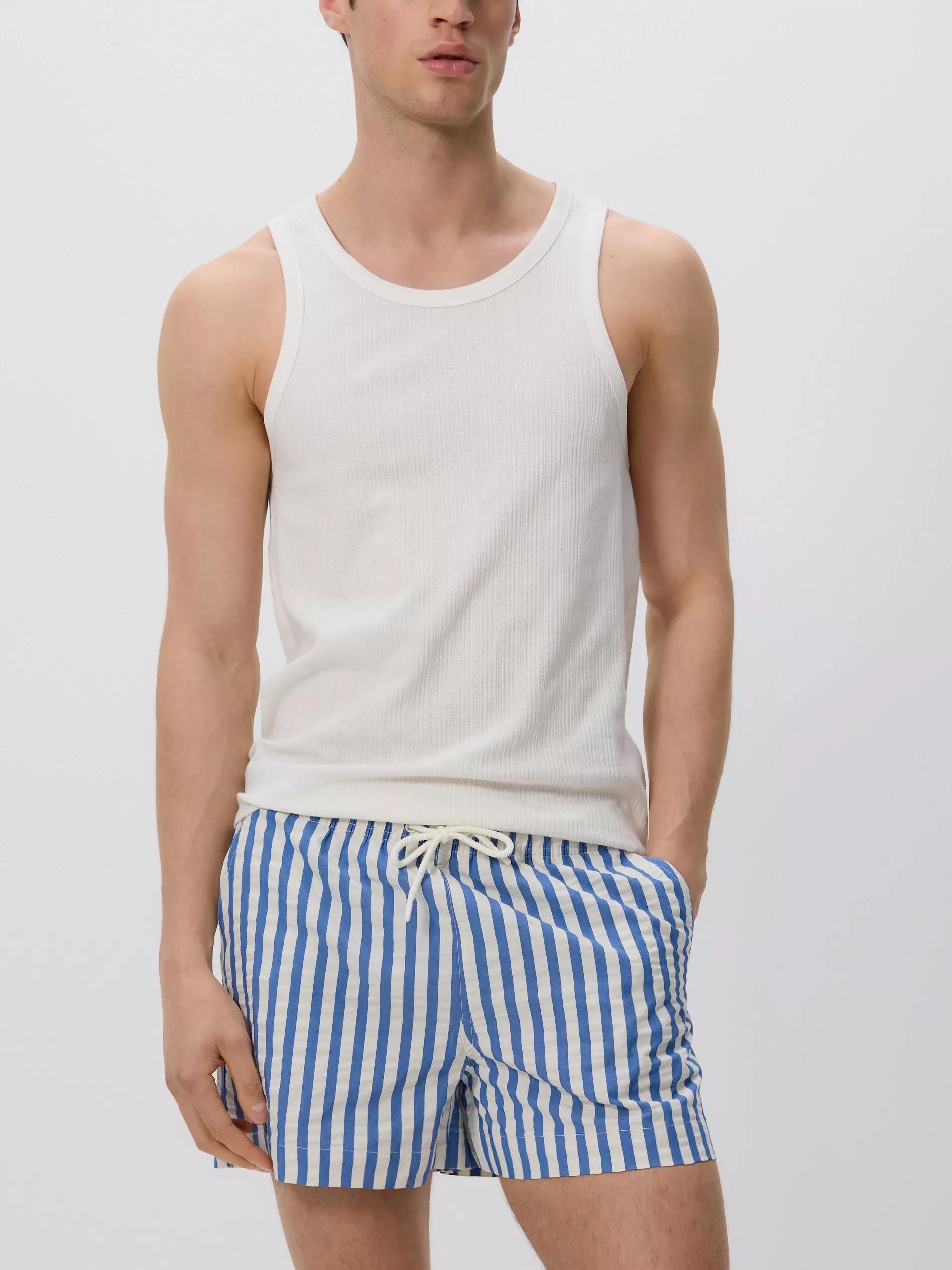 Cream Cotton Tank Top, , large image number 2