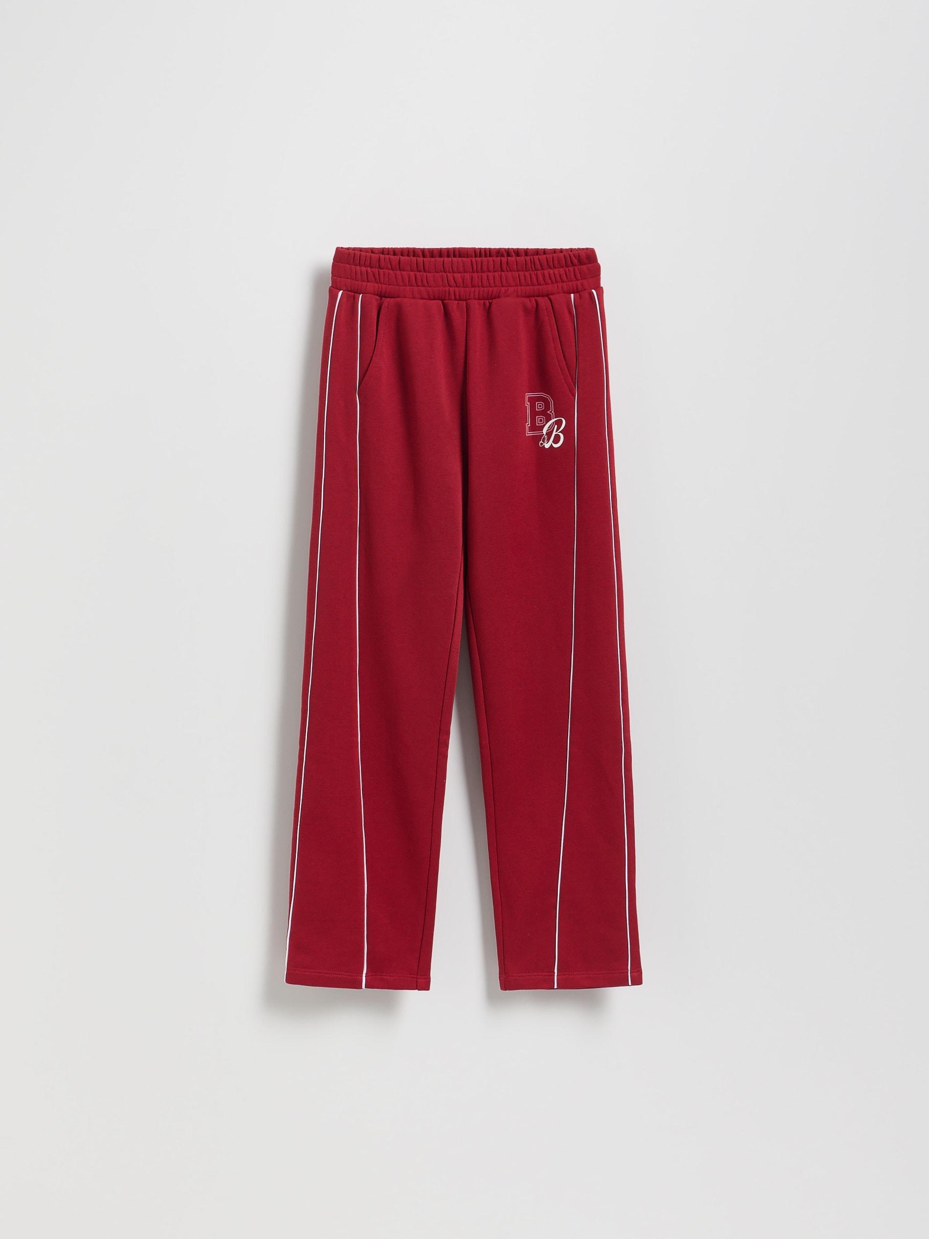 MAROON Sweatpants with side stripes, Burgundy, large image number 0
