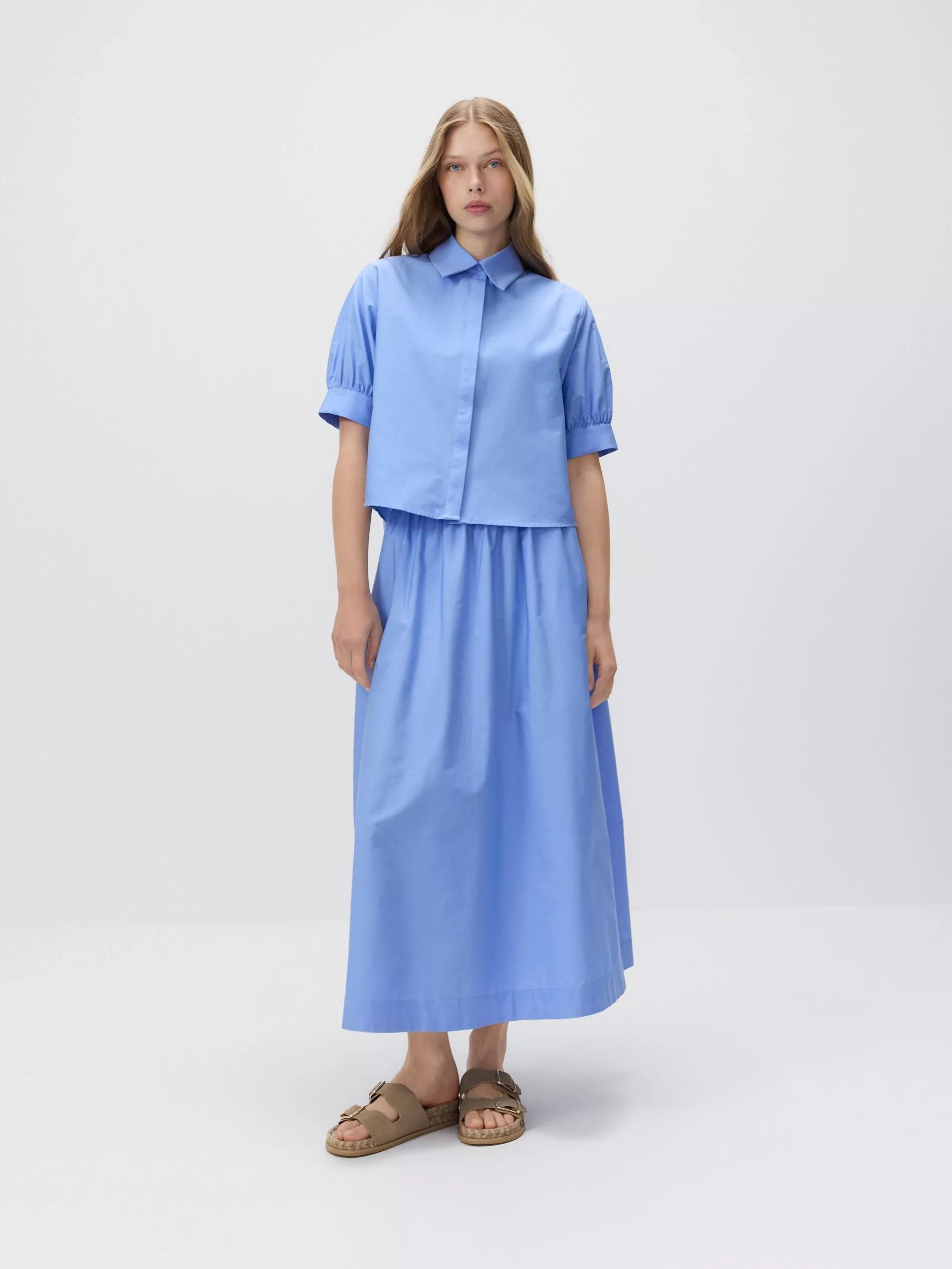 Blue Shirt With Puffy Sleeves, , large image number 1