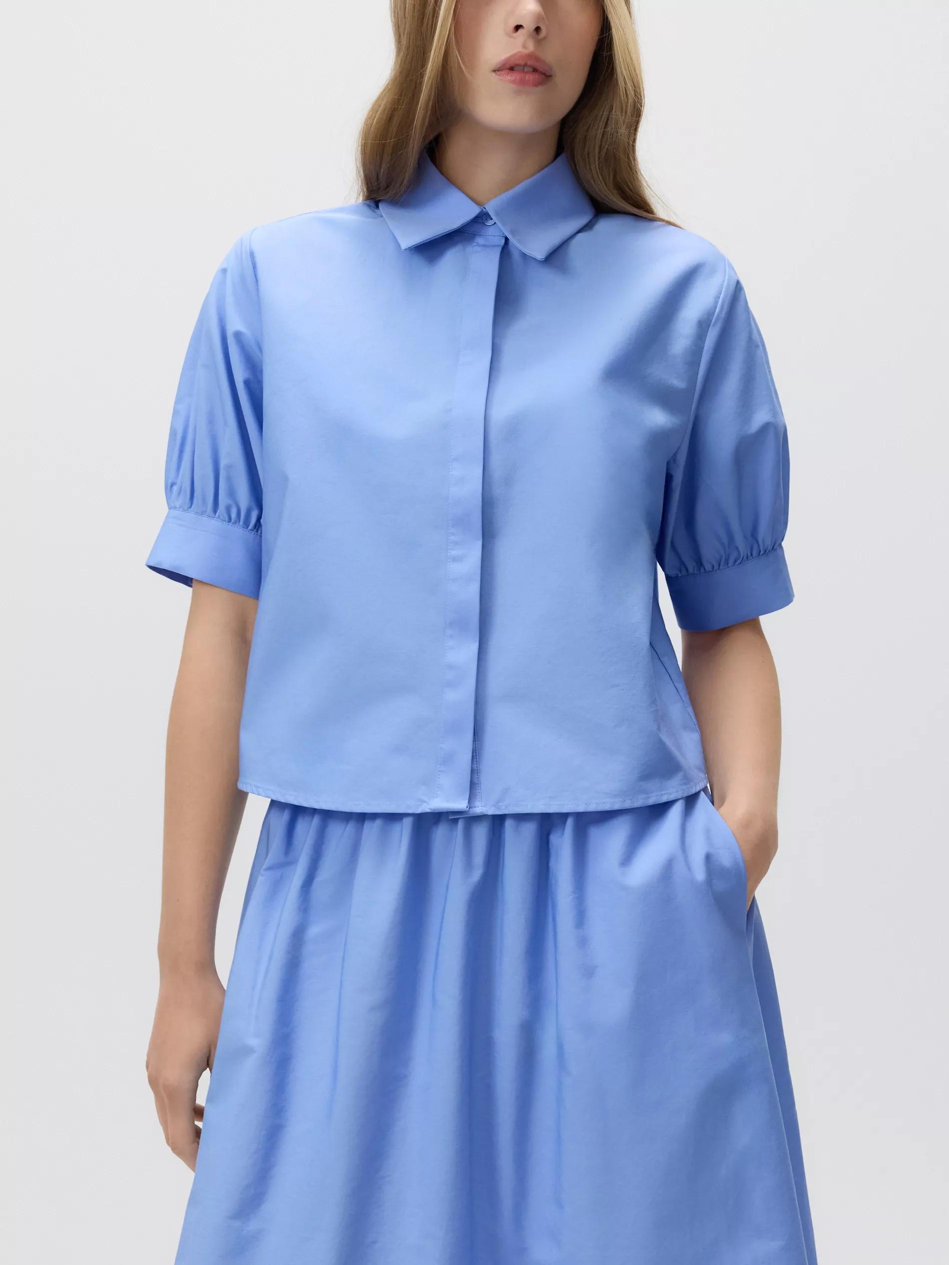 Blue Shirt With Puffy Sleeves, , large image number 2