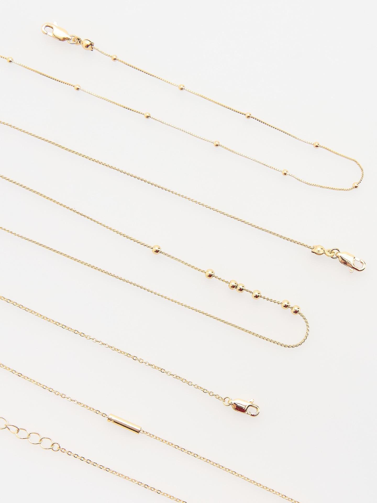 Gold Necklace Set, Golden, medium