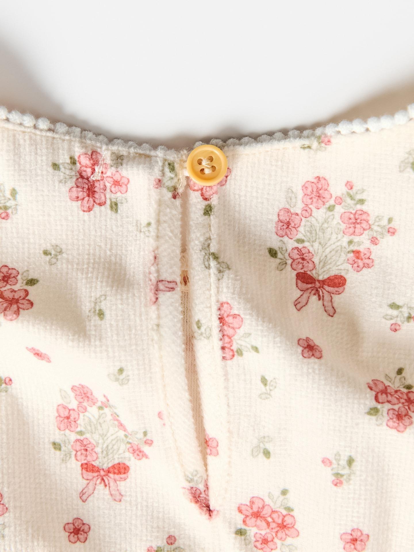 Beige Floral Dress, 7401_02P, large image number 1