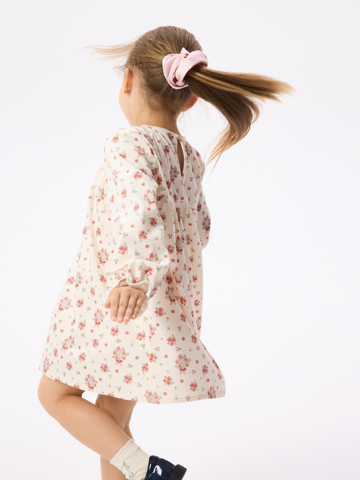Beige Floral Dress, 7401_02P, medium