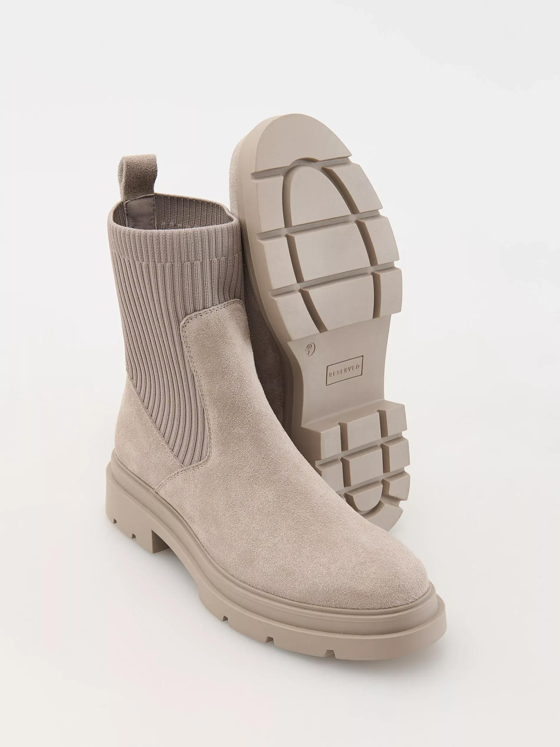 Grey Suede Ankle Boots, , large image number 4