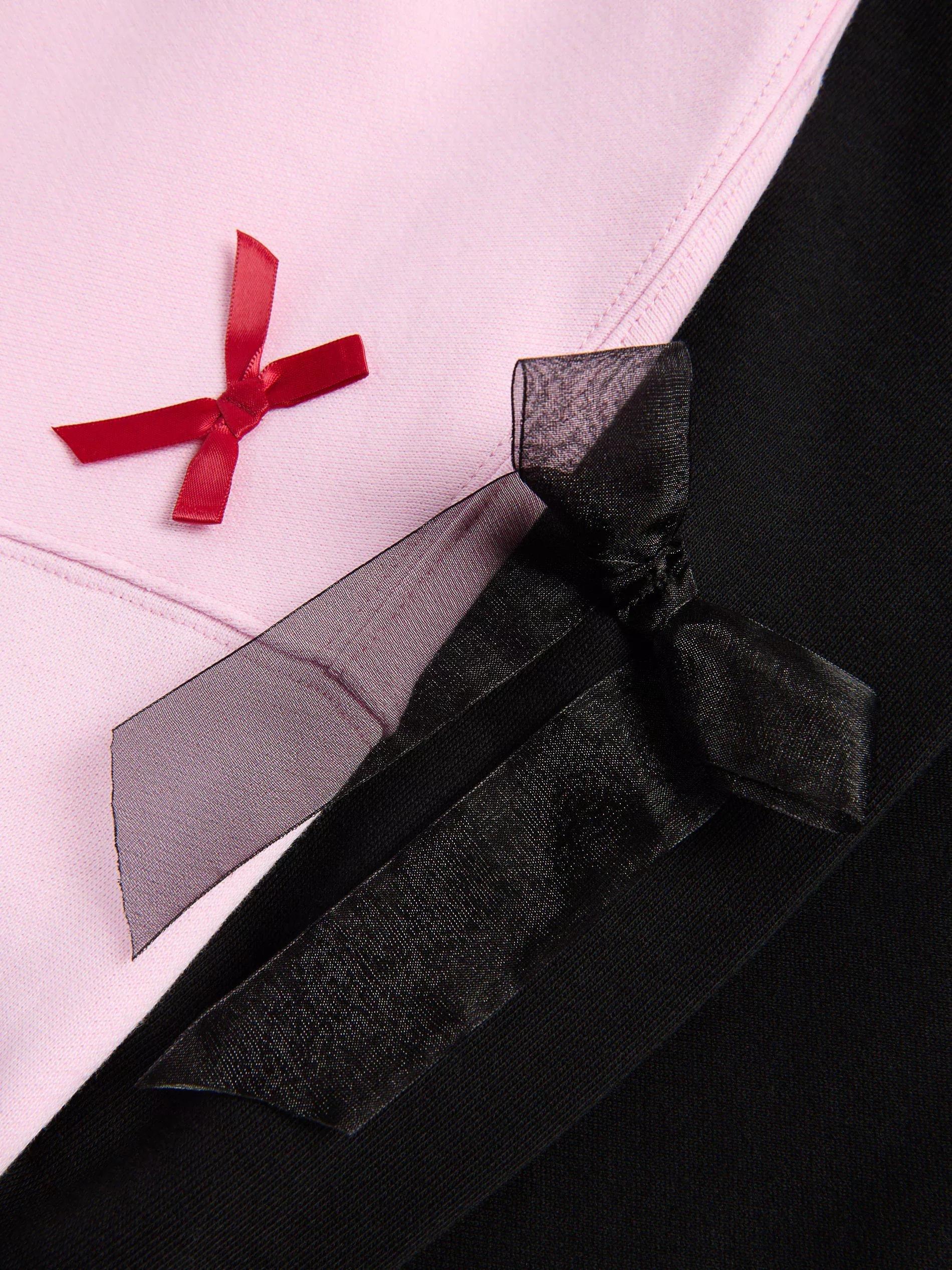 Pink Sweatshirt With Bows, Pink, large image number 5