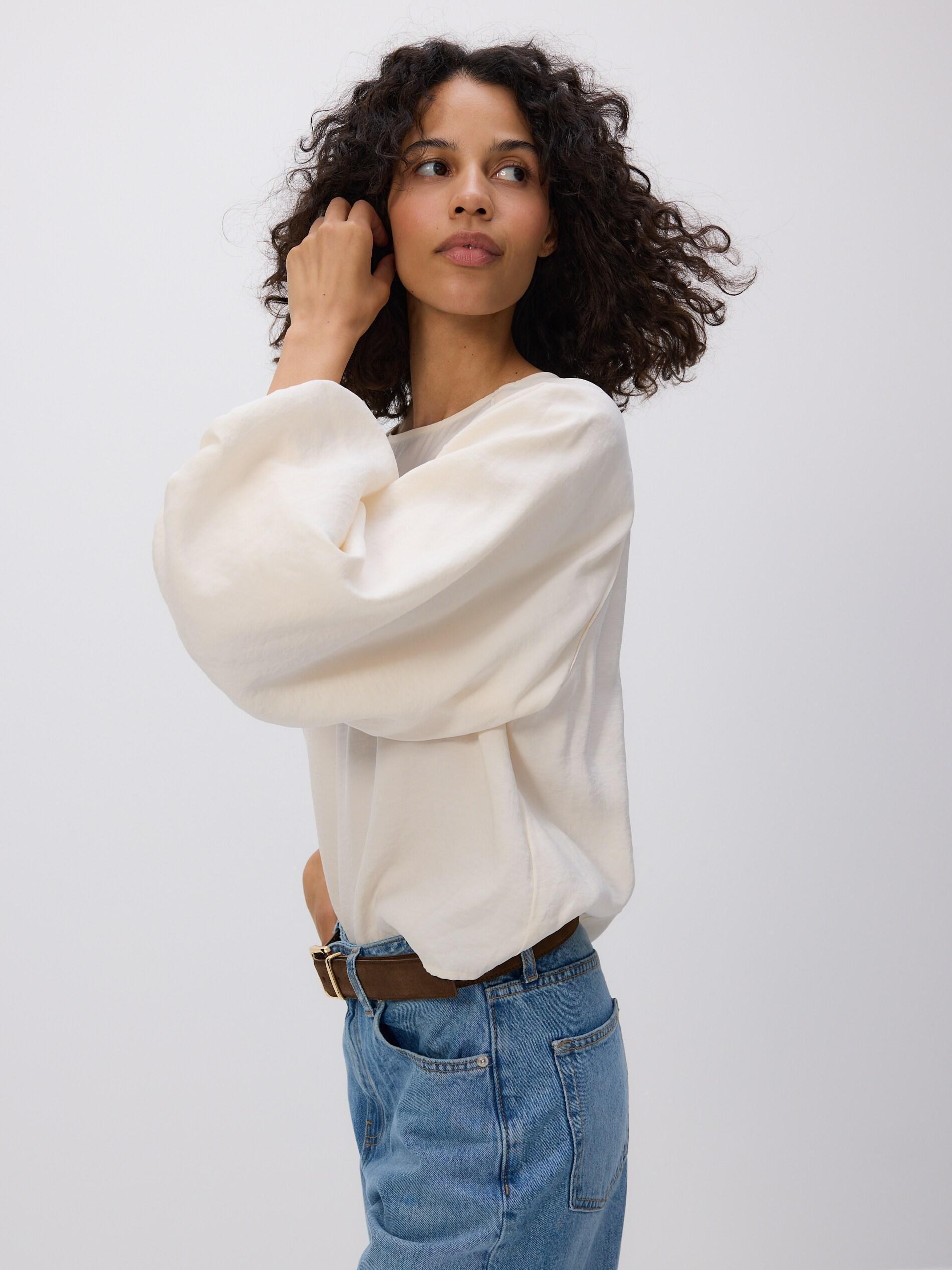 Cream Modal Top, Ivory, large image number 0
