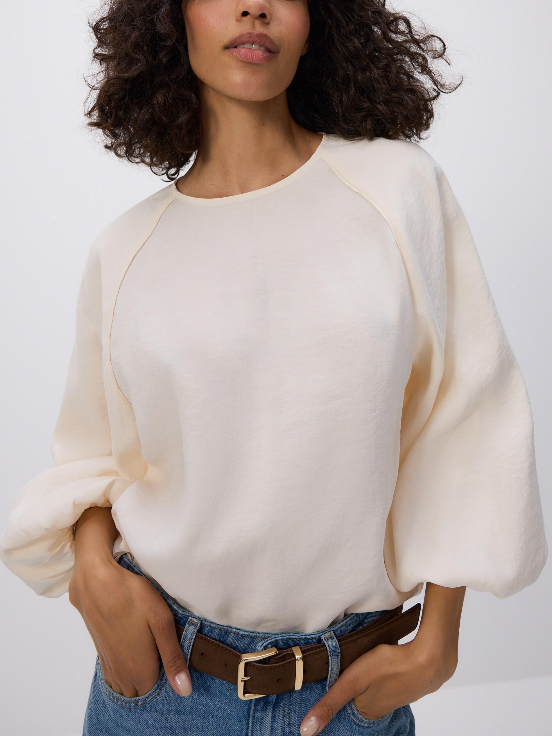 Cream Modal Top, Ivory, large image number 2