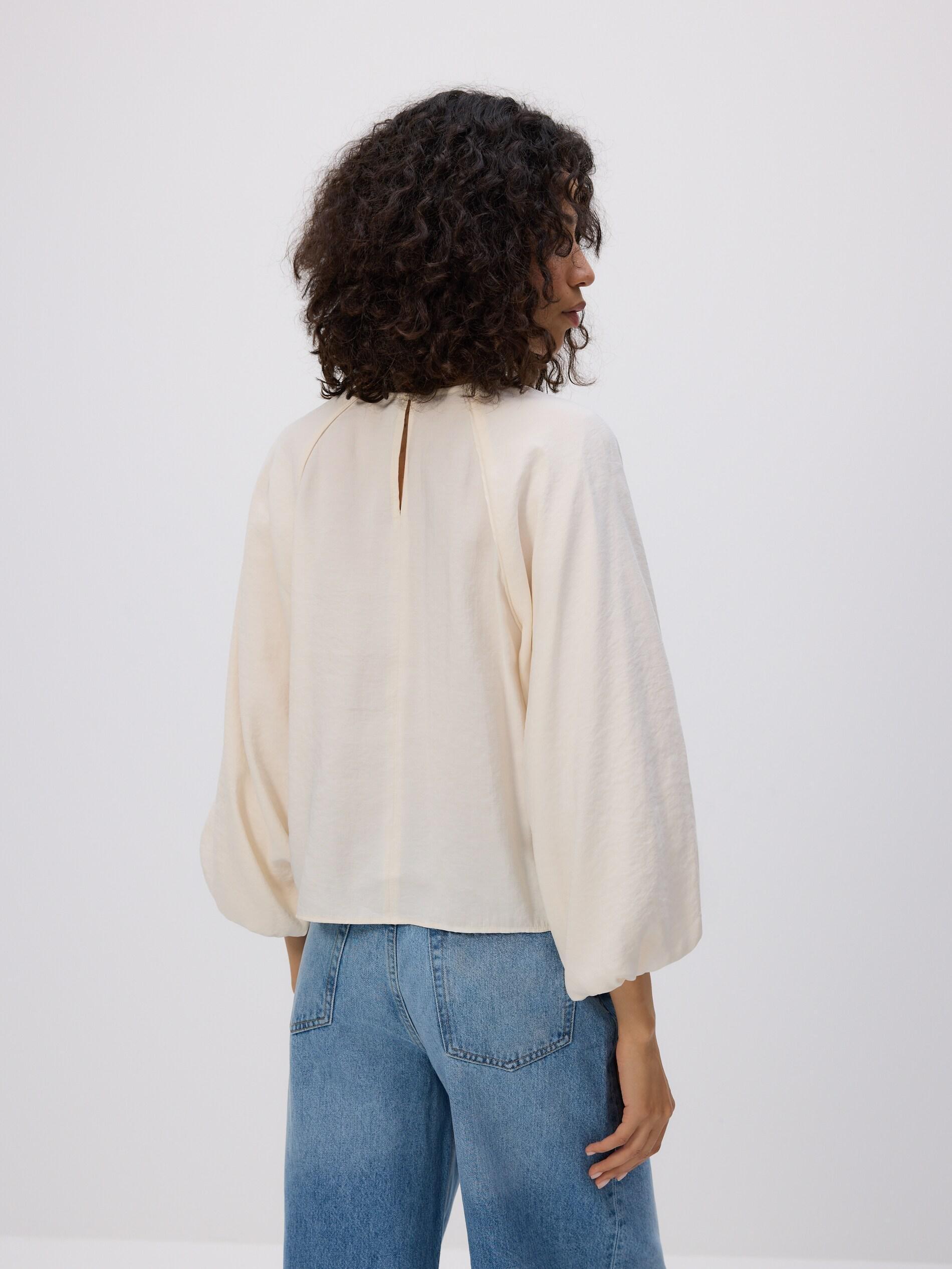Cream Modal Top, Ivory, large image number 3