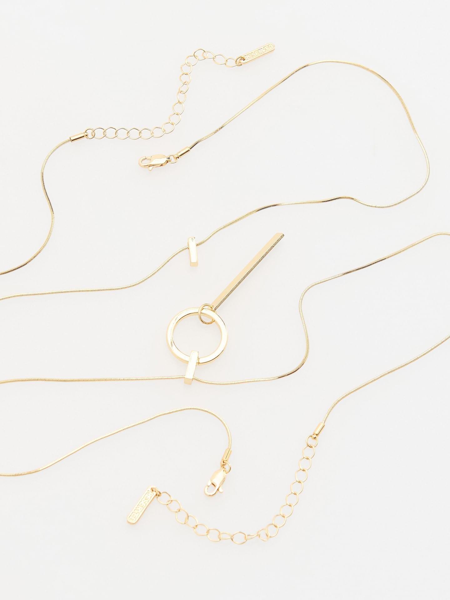 Gold Necklaces 2 Pack, Golden, large image number 1