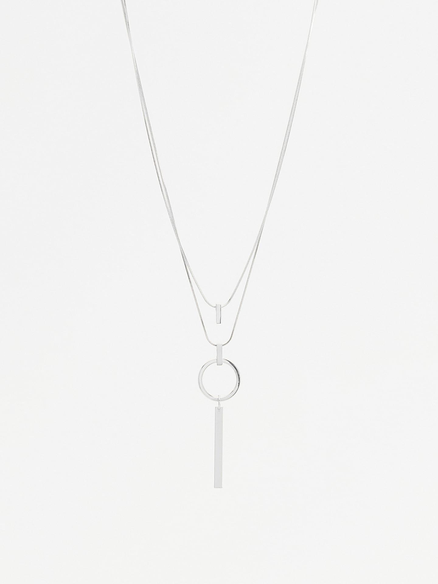 Silver Necklaces 2 Pack, Silver, large image number 0