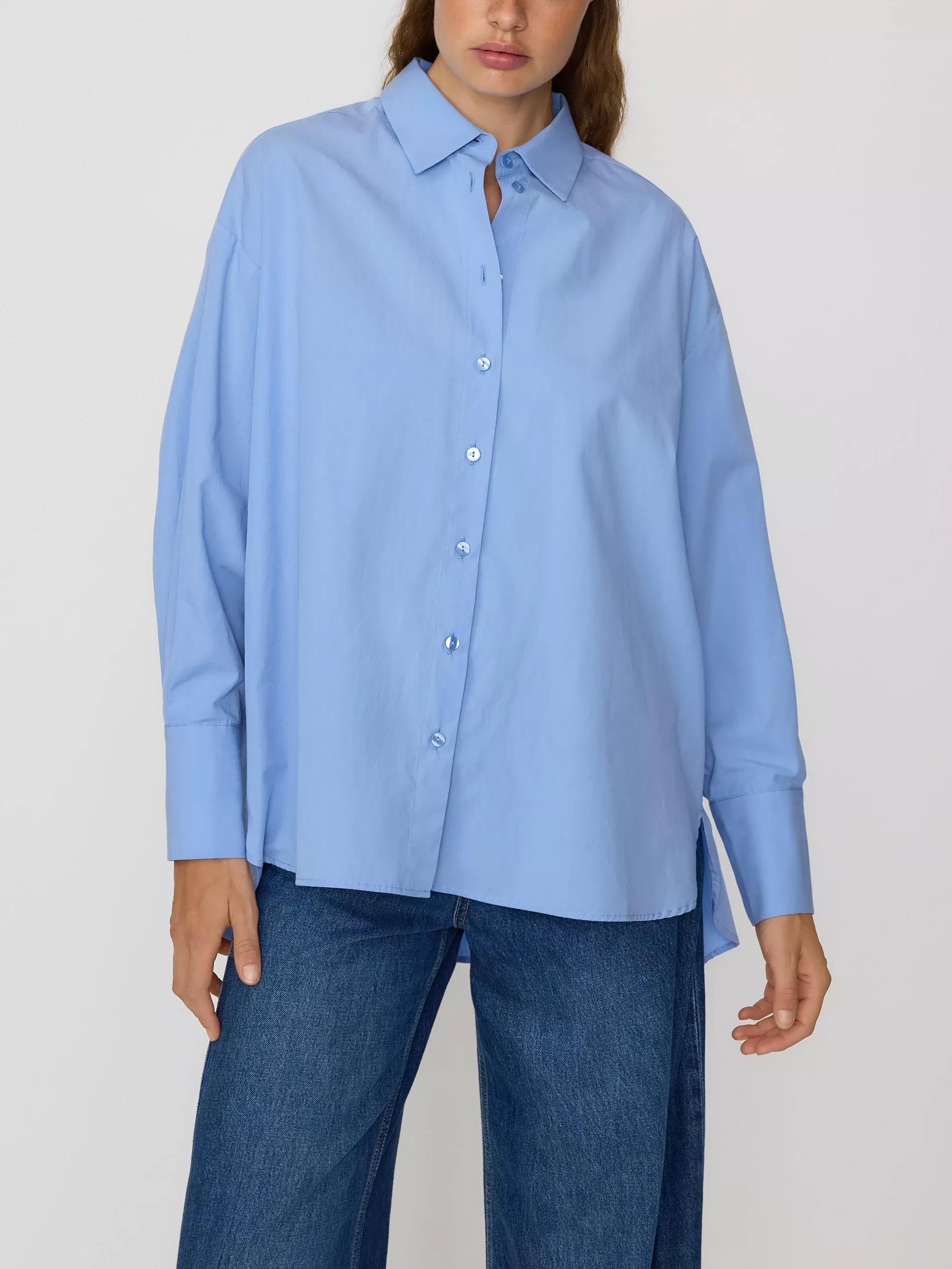 Blue Cotton Shirt, Blue, large image number 1