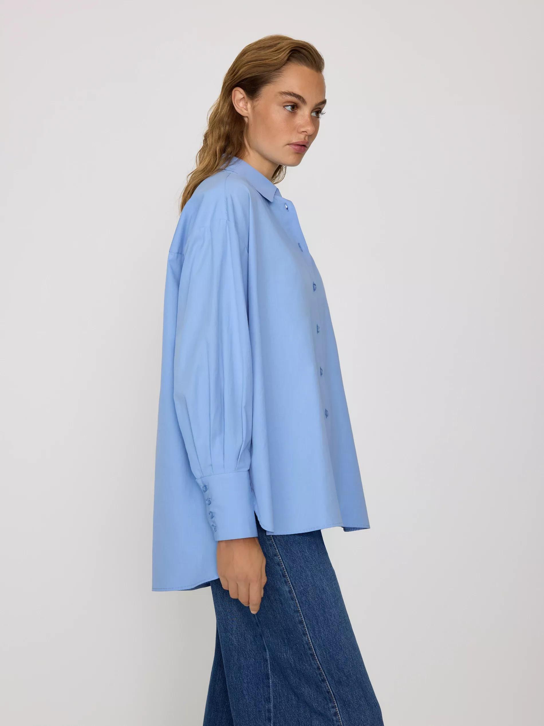 Blue Cotton Shirt, Blue, large image number 2
