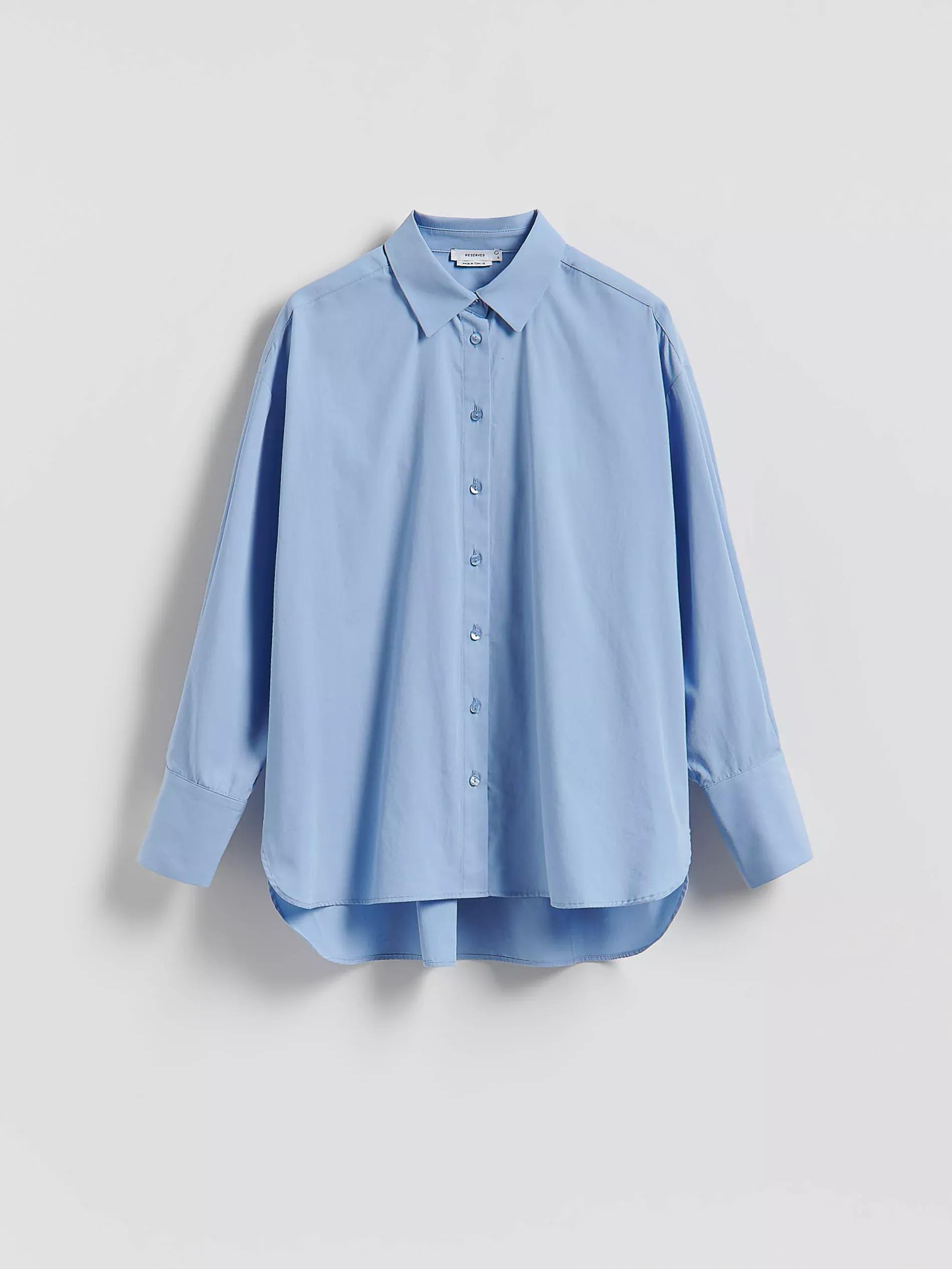 Blue Cotton Shirt, Blue, large image number 5