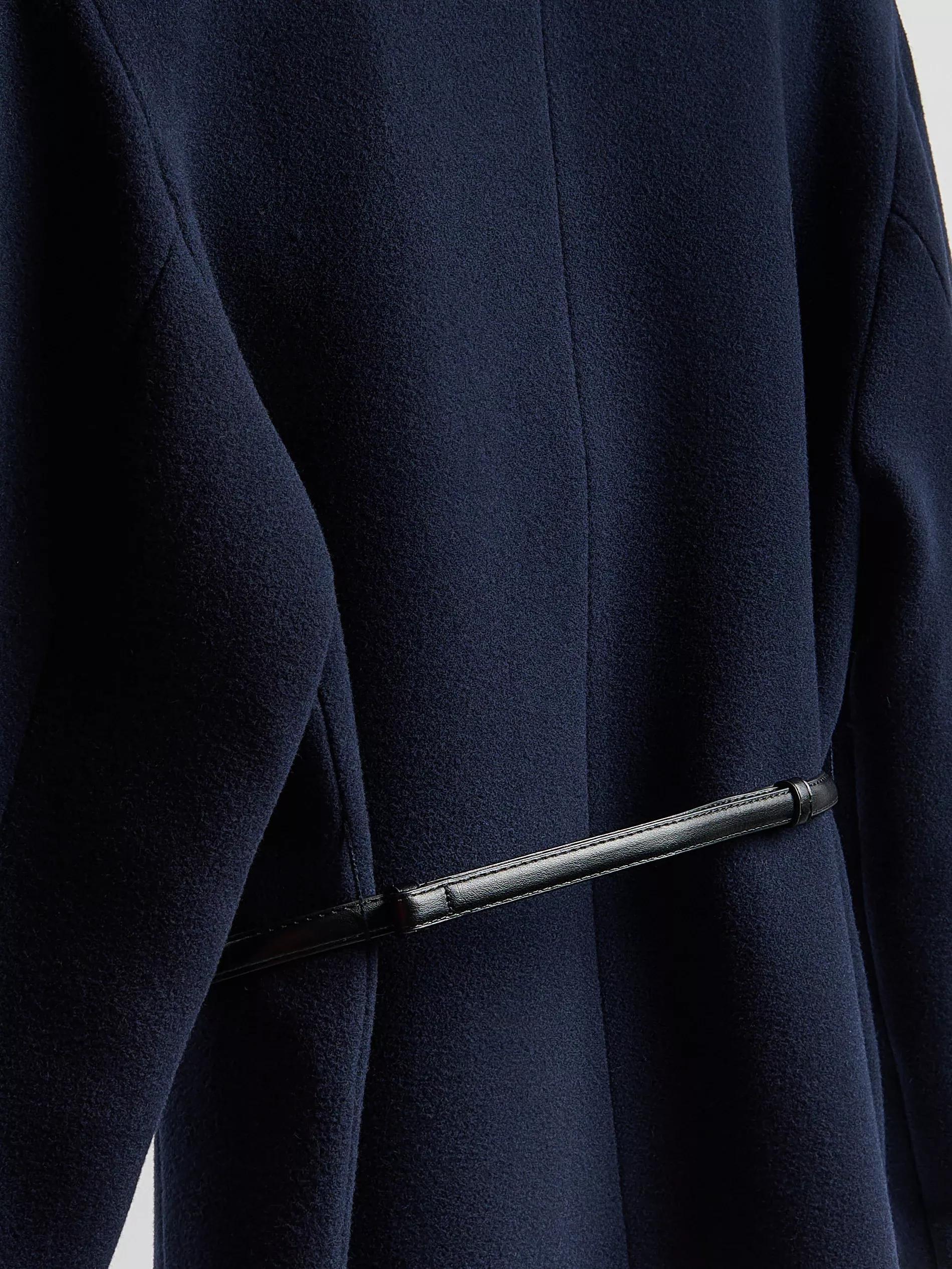 NAVY Coat with Bellandi wool, Navy, large image number 3
