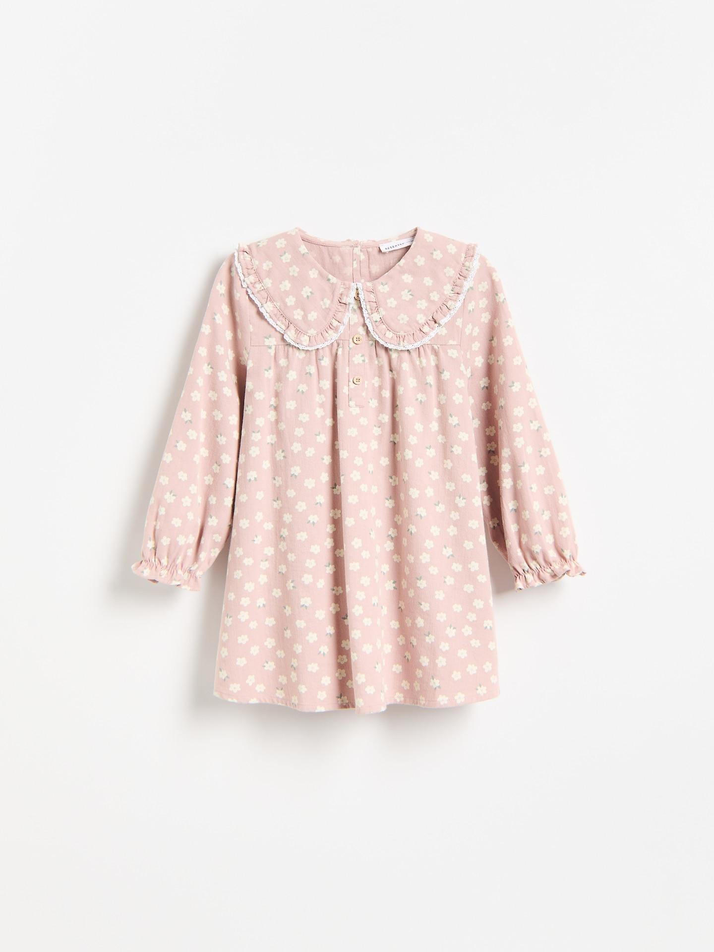 Pink Cotton Floral Dress, 7401_39P, large image number 4