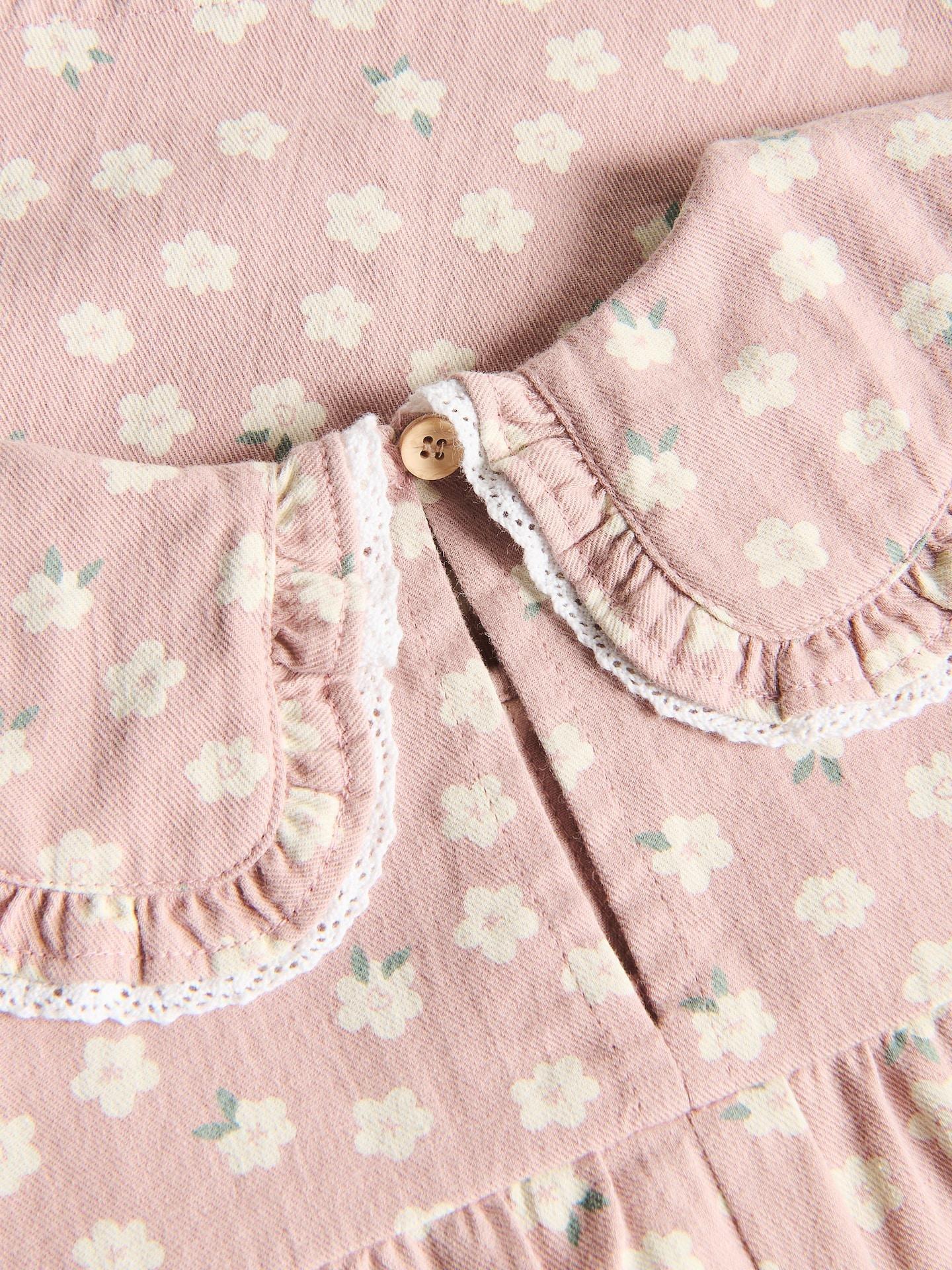 Pink Cotton Floral Dress, 7401_39P, large image number 5