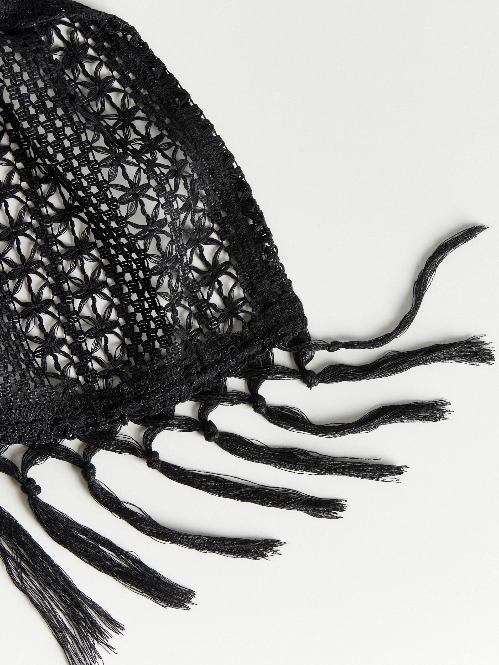 Black Openwork Cover Up, Black, large image number 2