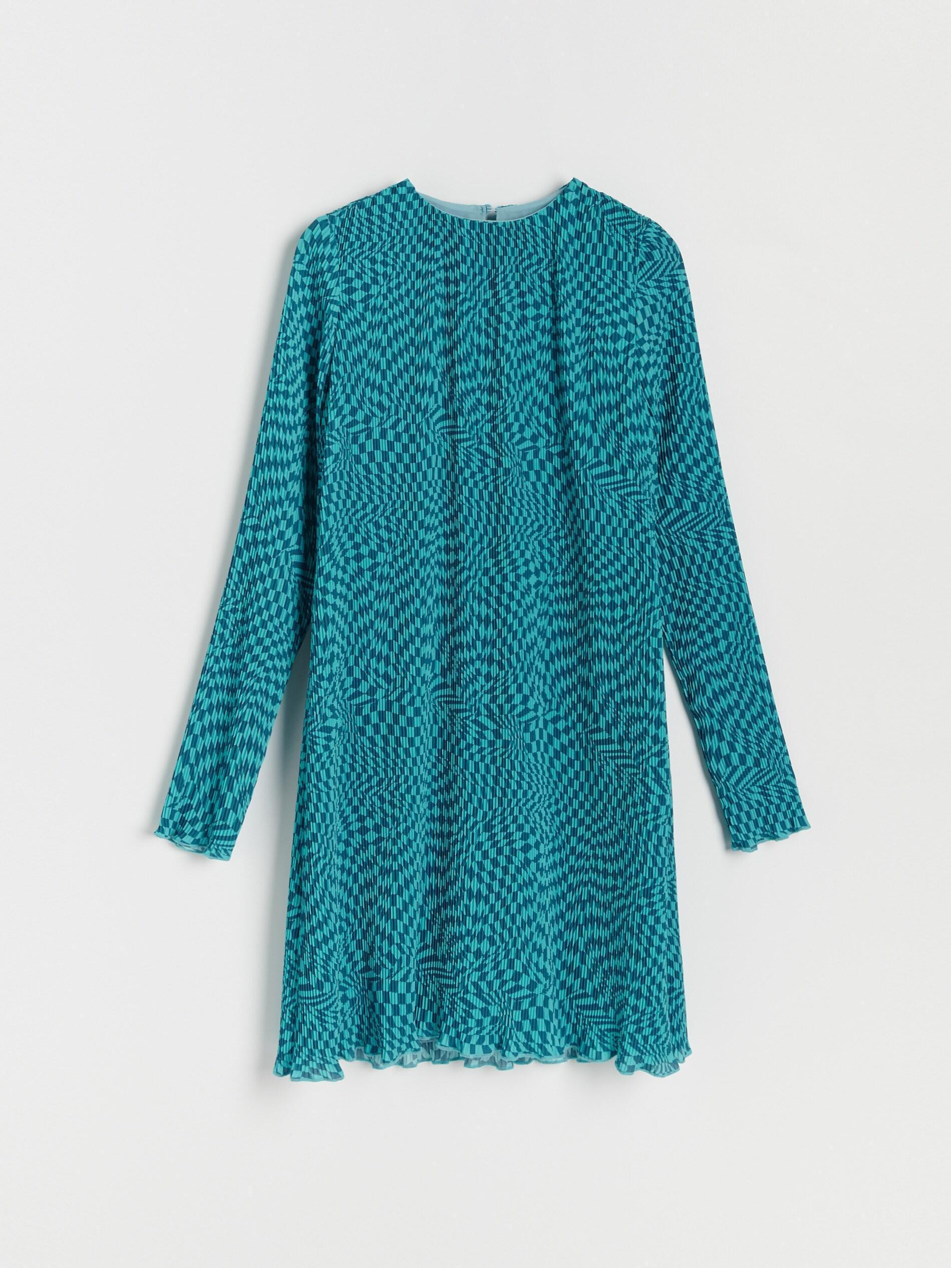 Mint Green Pleated Mini Dress, , large image number 3