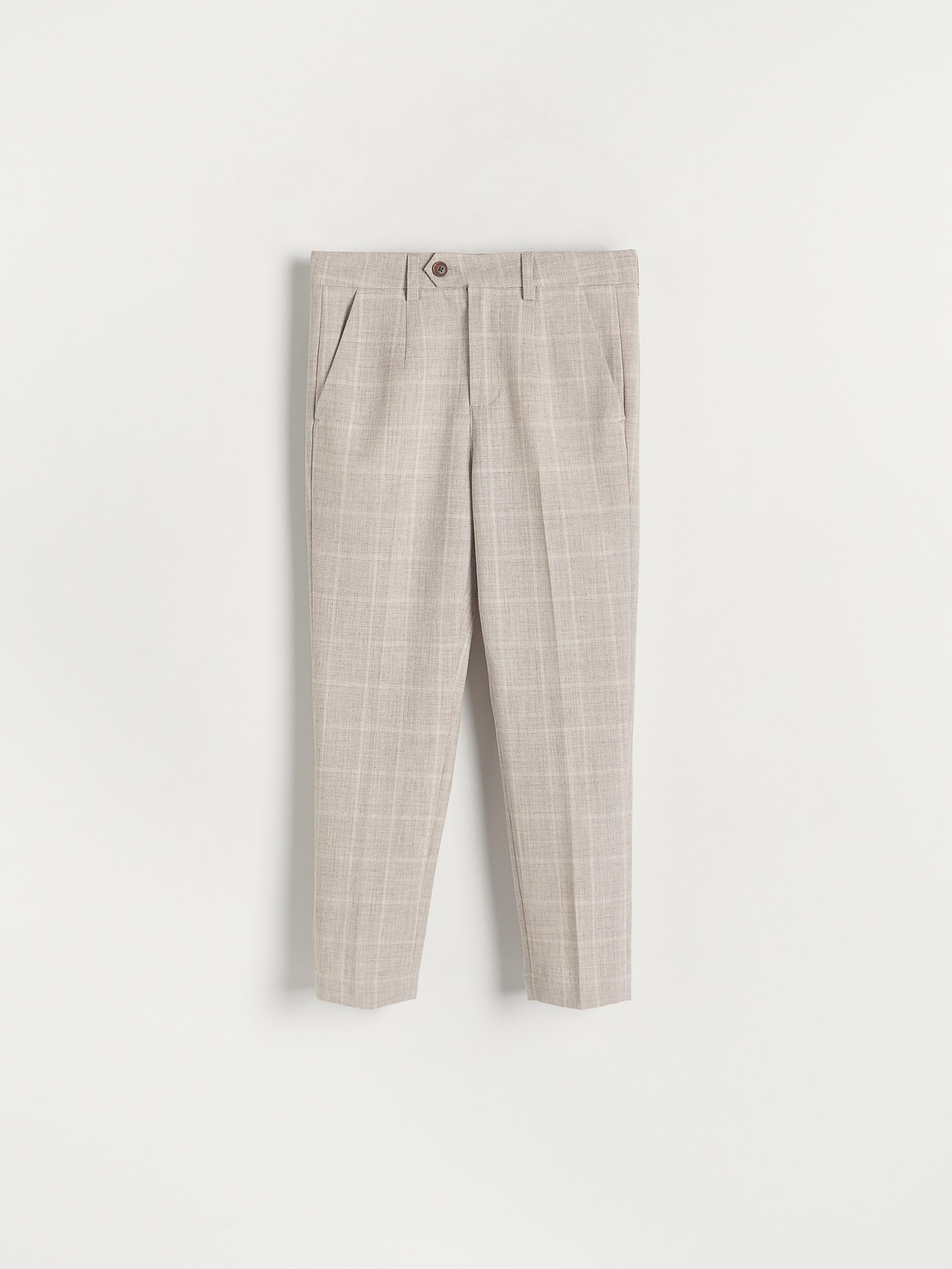 Reserved - Beige Check Suit Trousers, Kids Boys