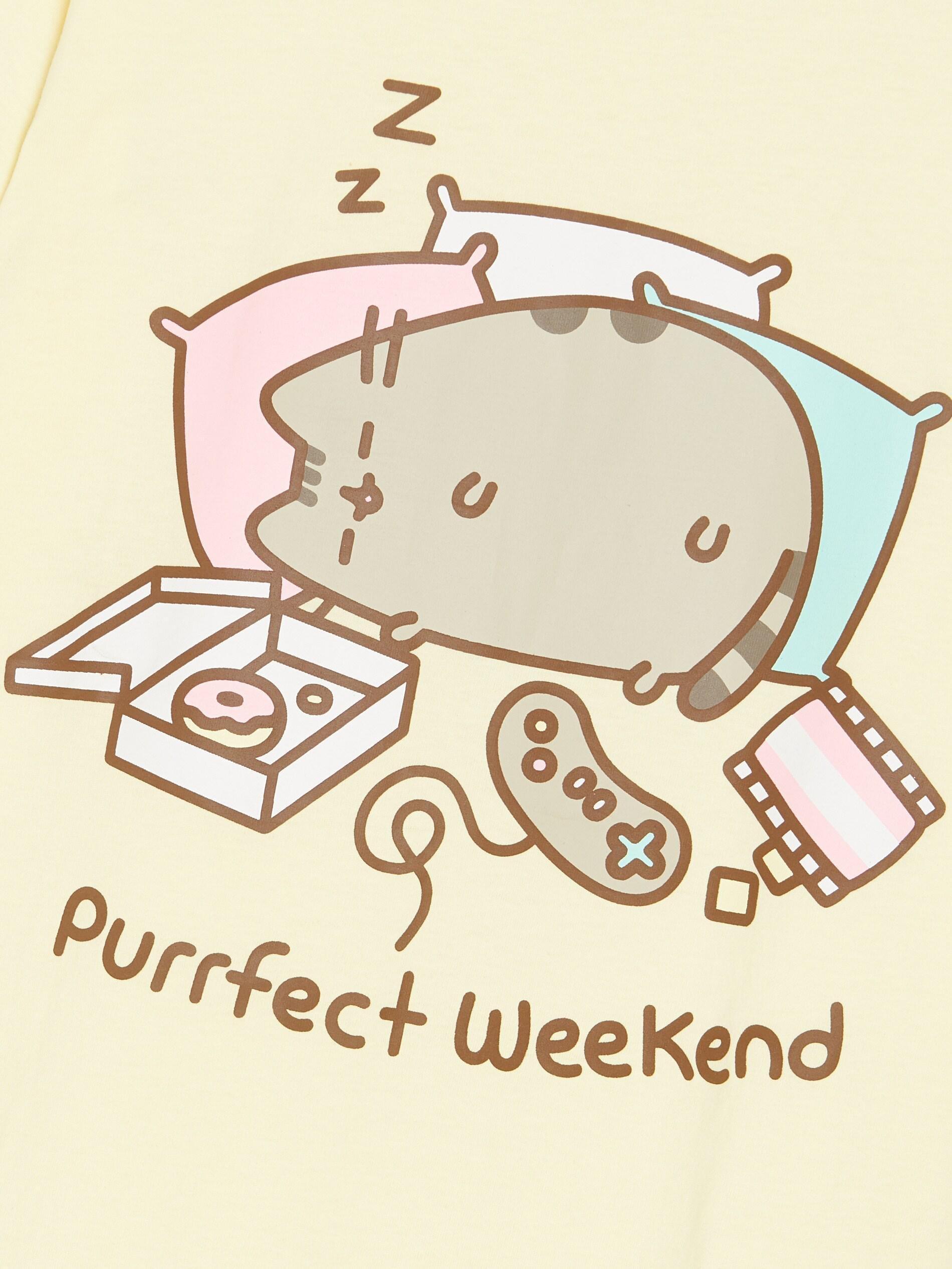 Yellow Pusheen Nightdress, Kids Girl, , large image number 2