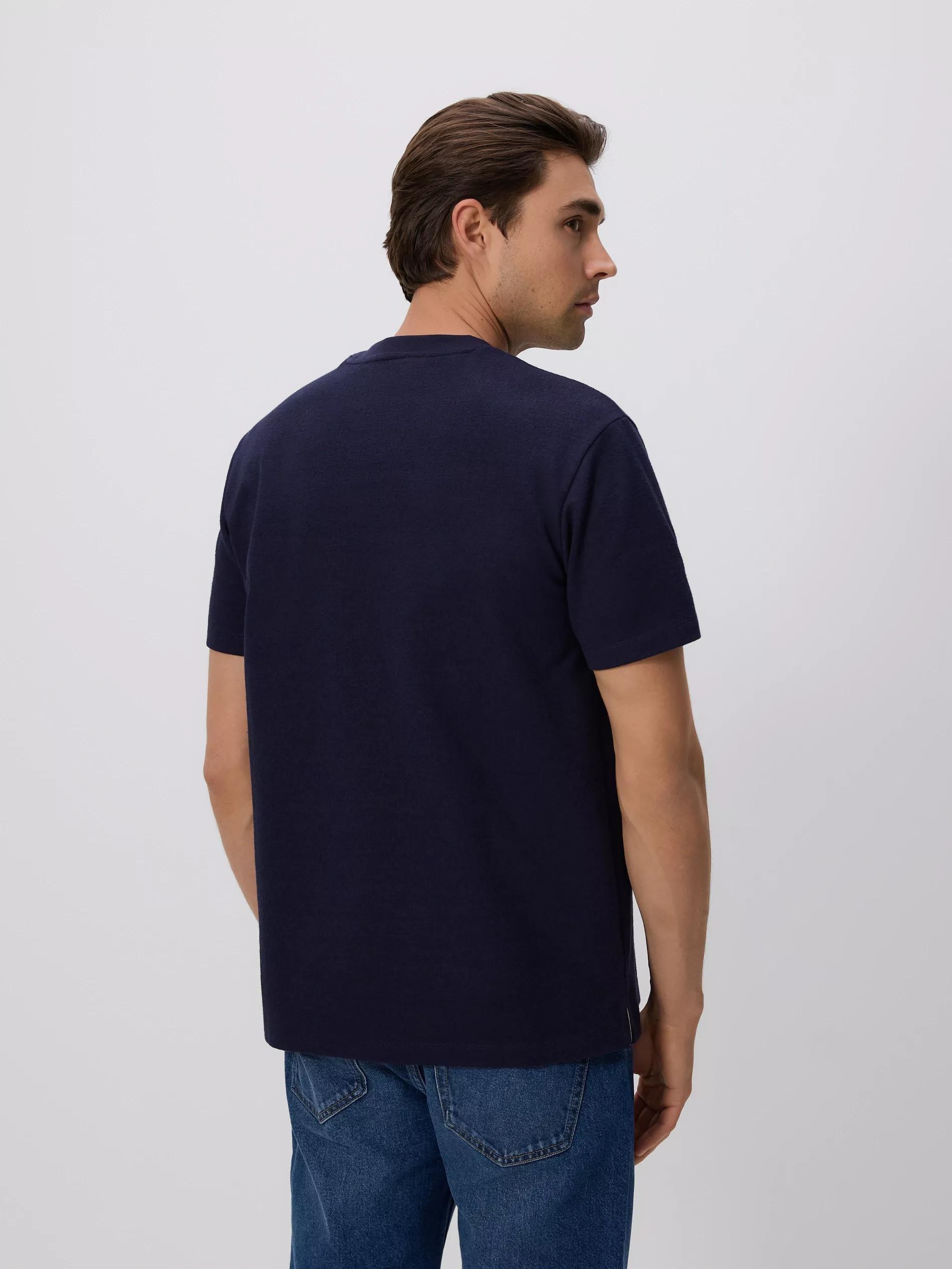 Navy Comfort Fit T-Shirt With Print, , large image number 3