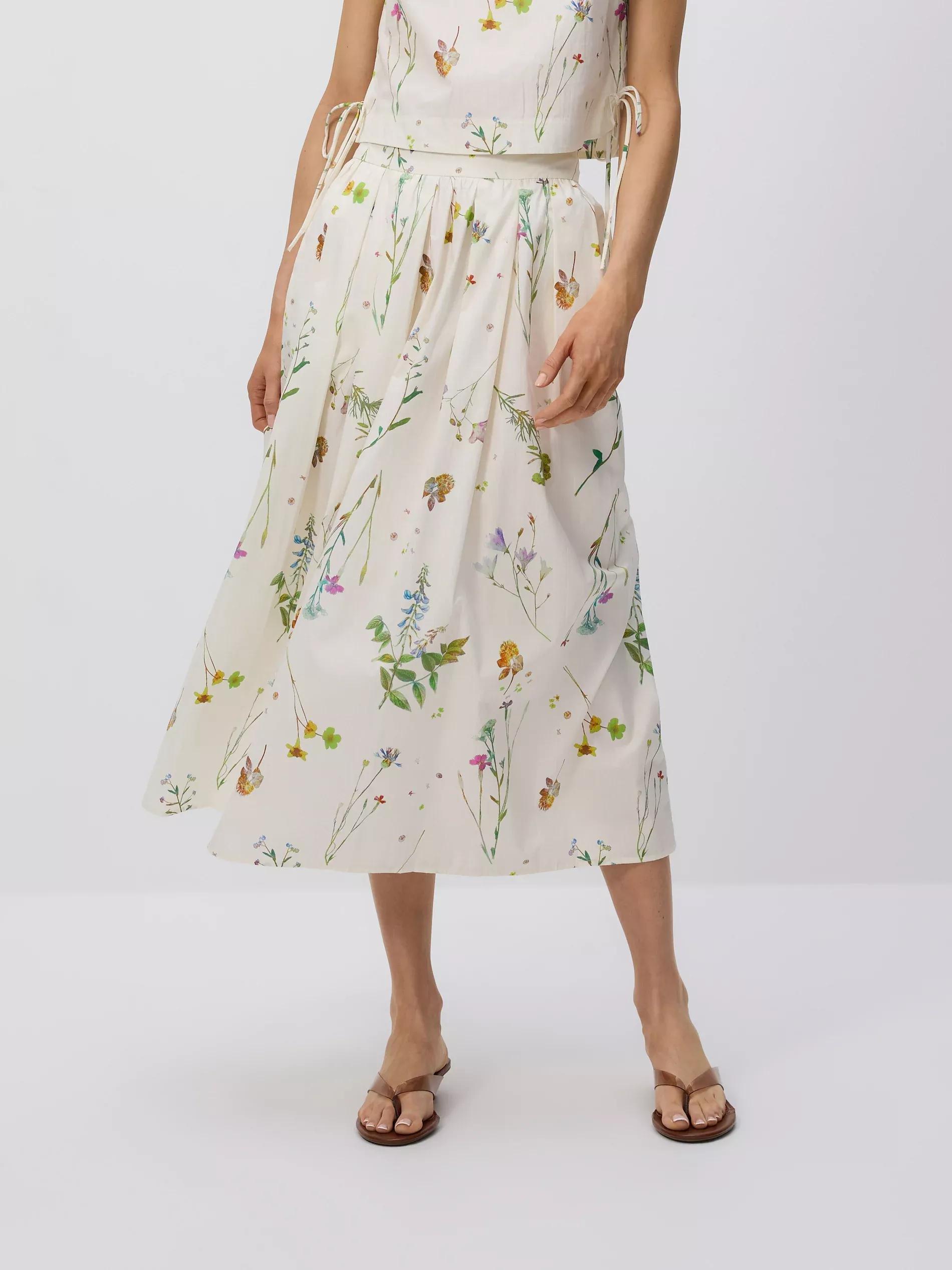 Multicolour Floral Cotton Skirt, , large image number 3