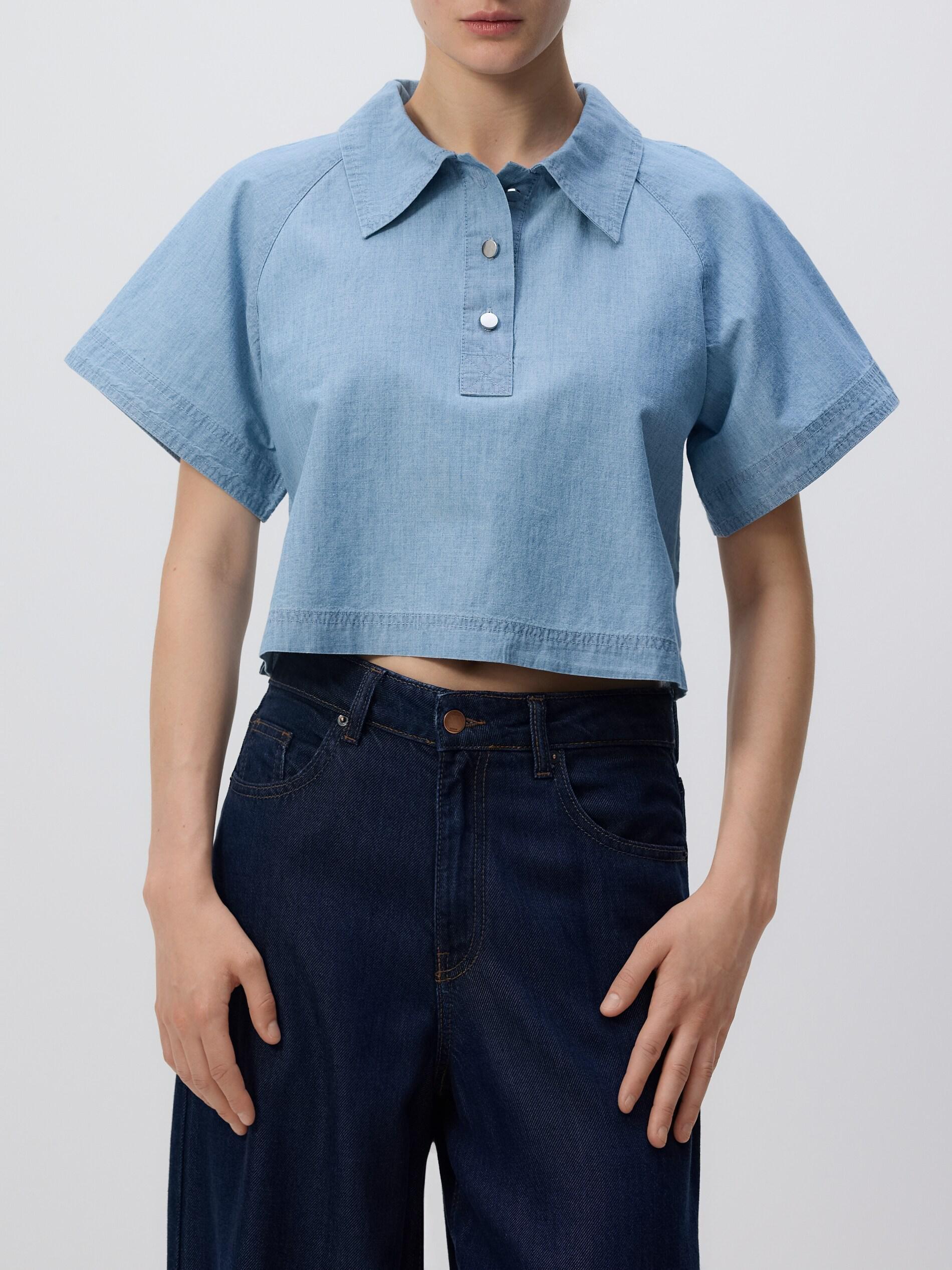 BLUE Denim shirt, Blue, large image number 0