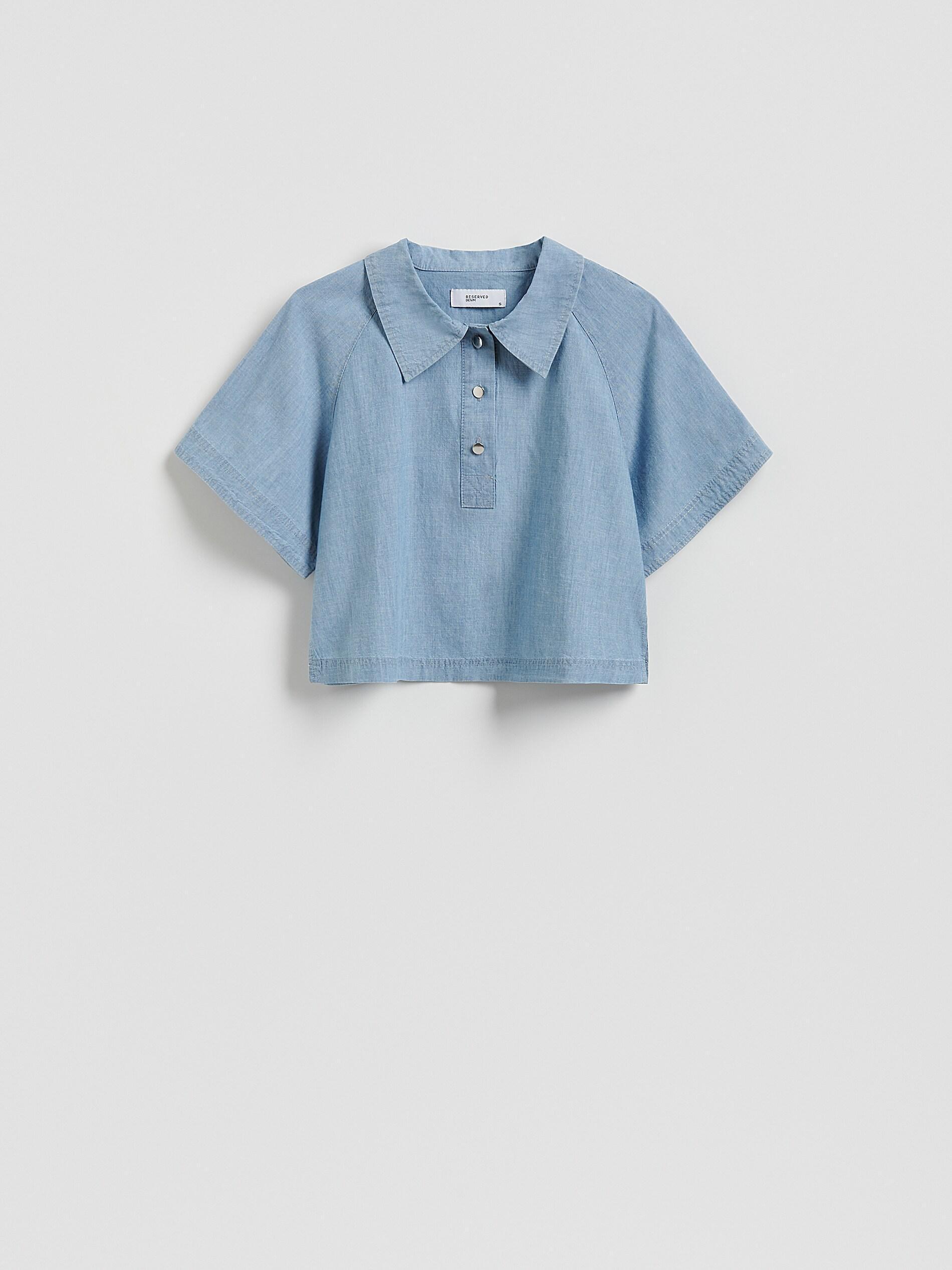 BLUE Denim shirt, Blue, large image number 4