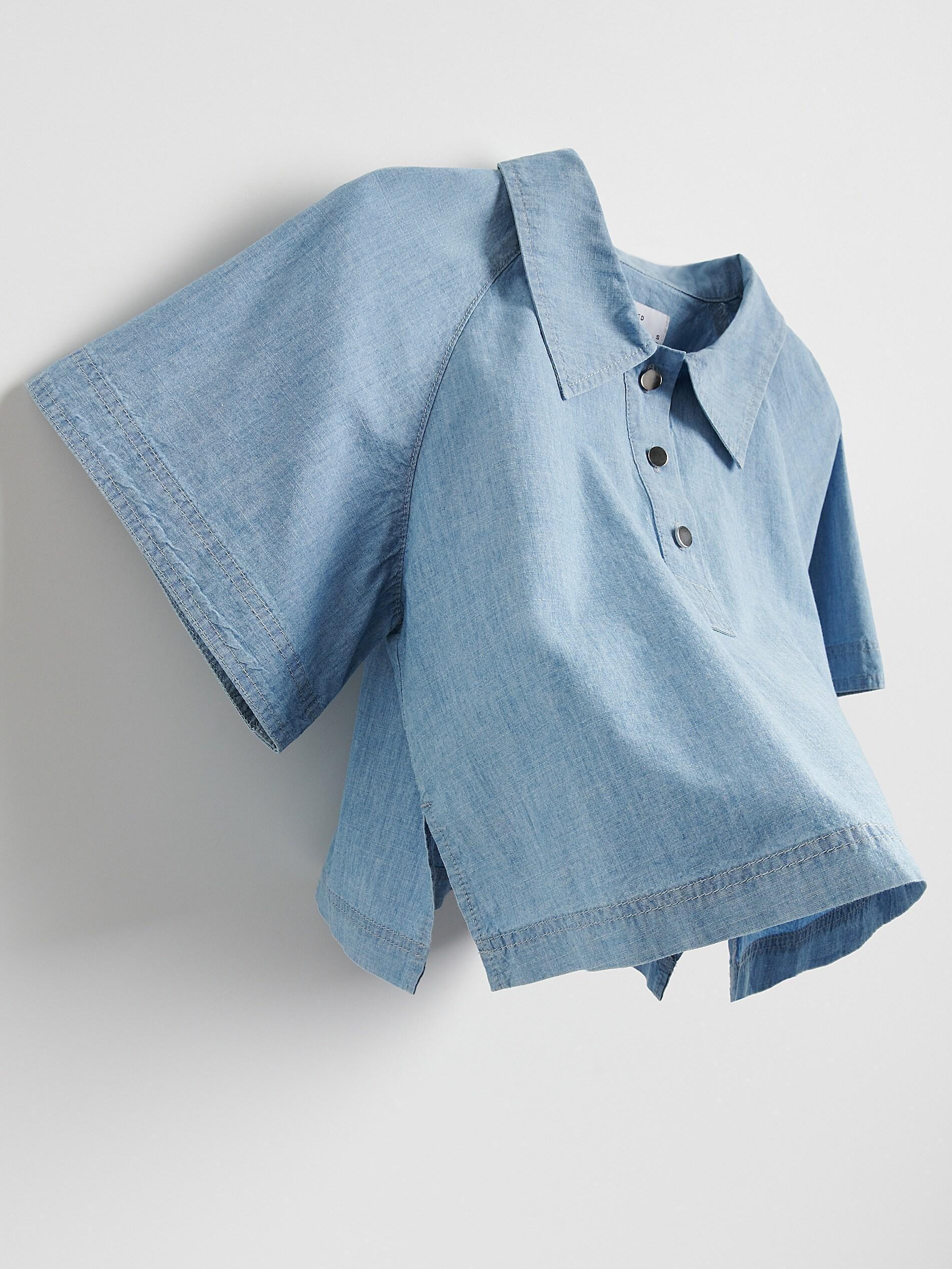 BLUE Denim shirt, Blue, large image number 5