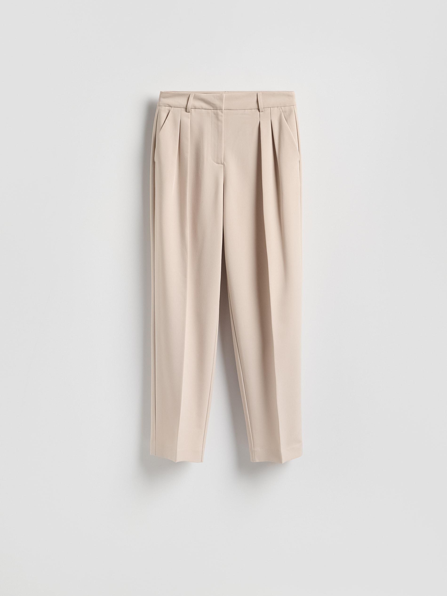 Beige Trousers With Pressed Crease, Beige, large image number 3