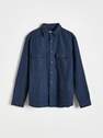 Reserved - Navy Shirt Jacket With Pockets