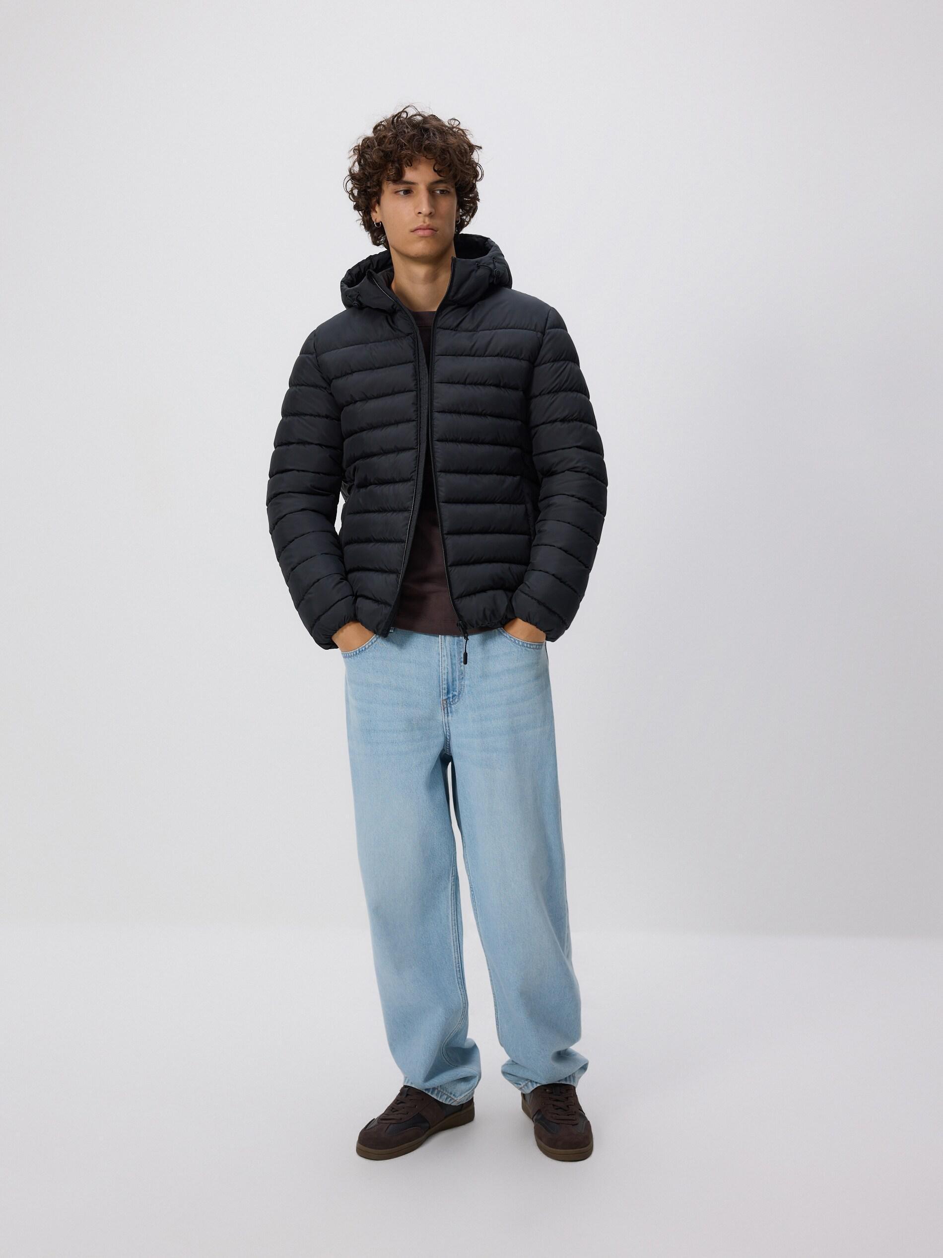 Black Jacket With Contrasting Inserts, Black, large image number 1