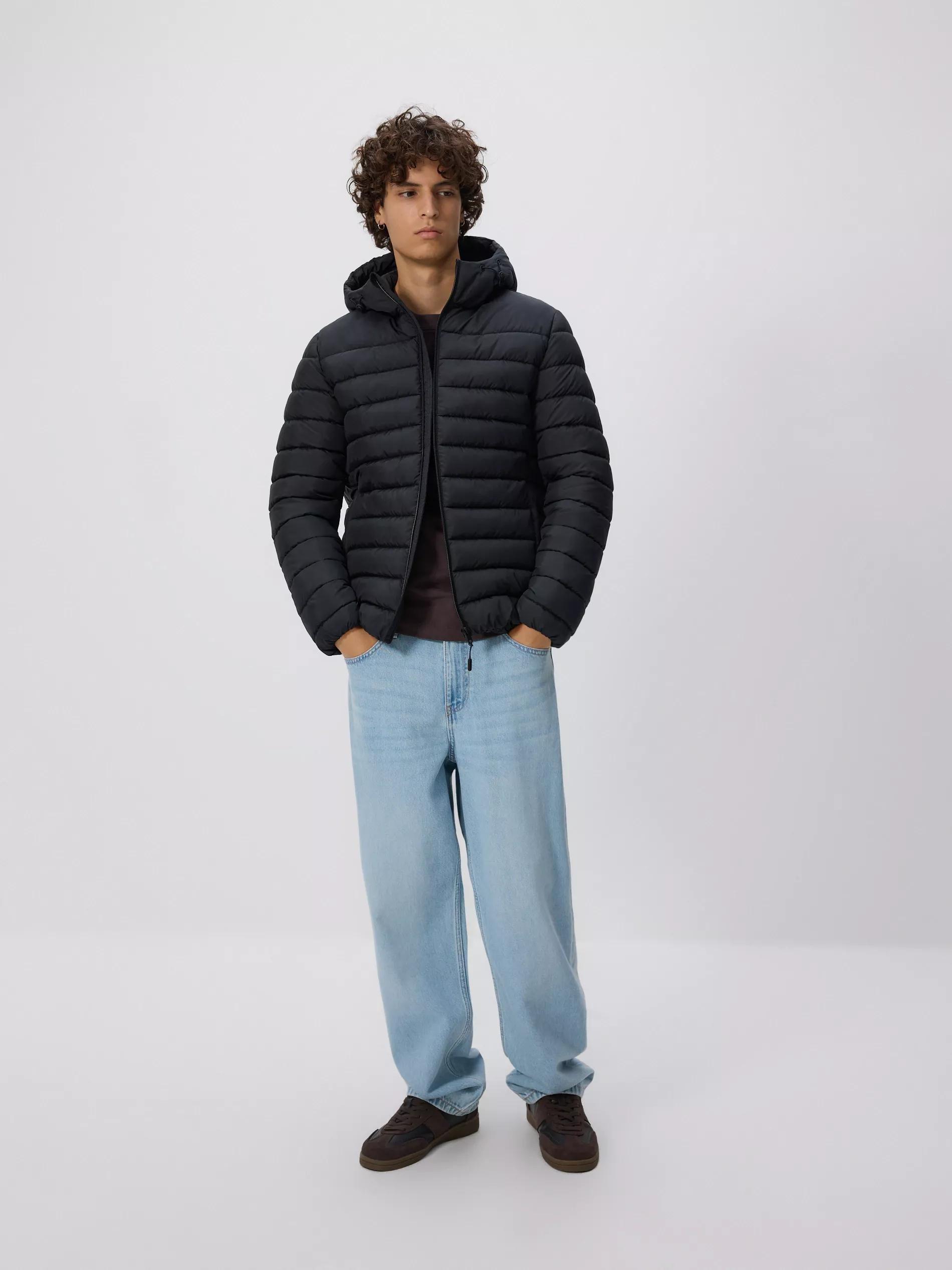 Black Jacket With Contrasting Inserts, Black, medium