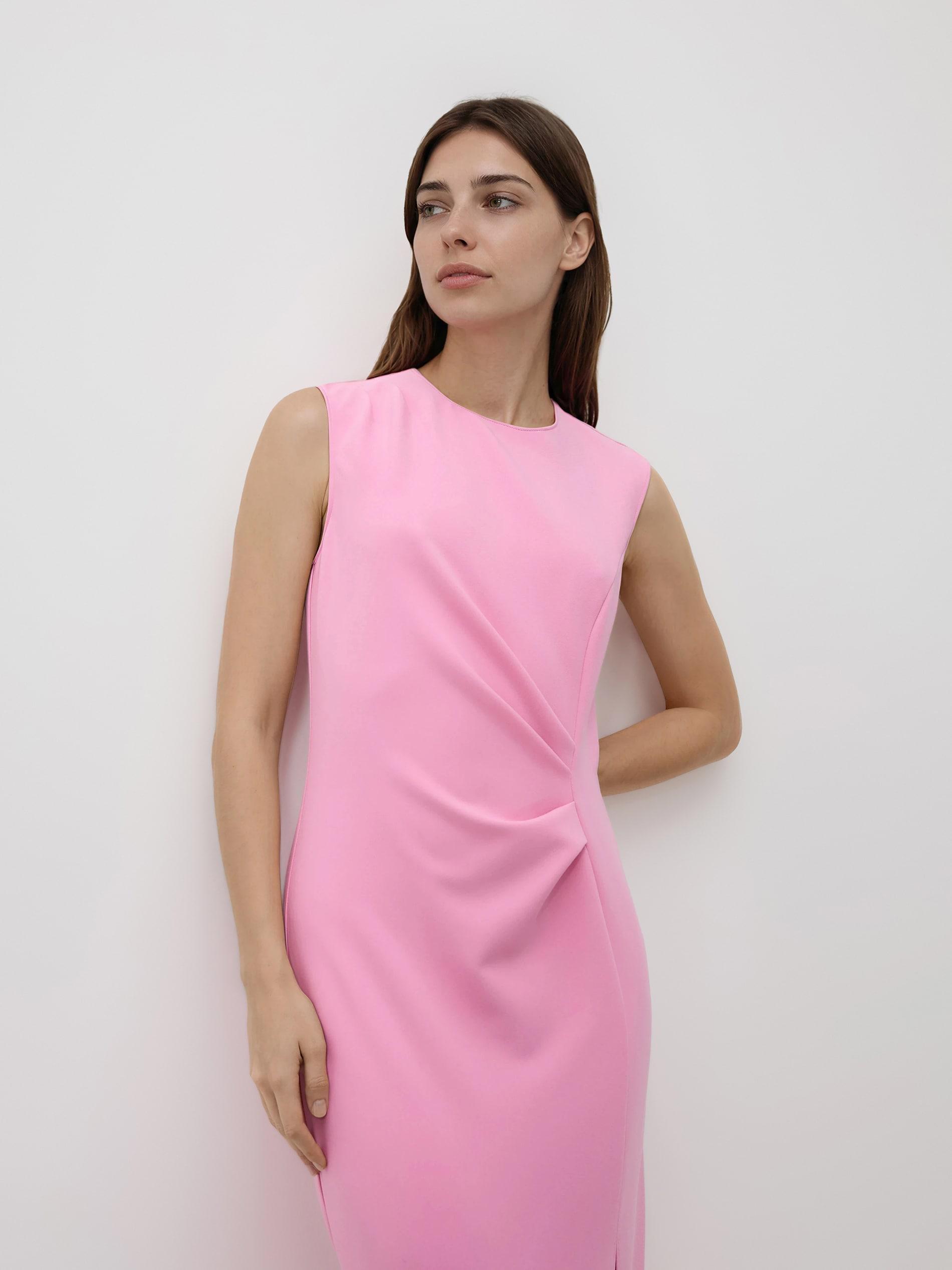 Pink Ruched Dress, Pink, large image number 0