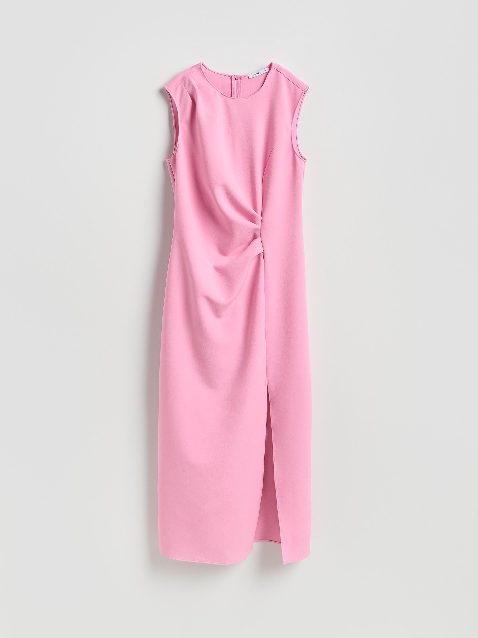Pink Ruched Dress, Pink, large image number 4