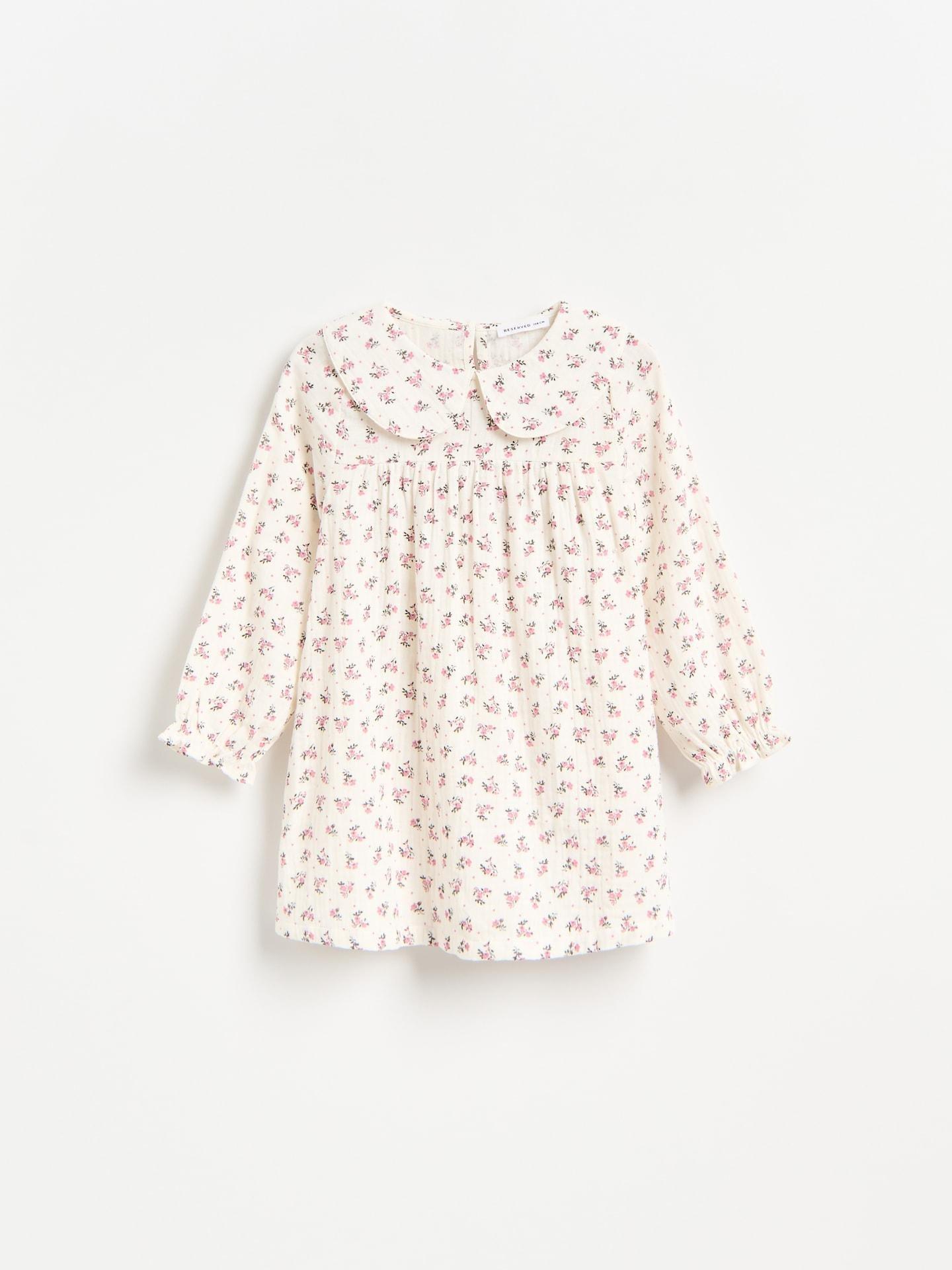 Beige Collar Dress, 7401_02P, medium