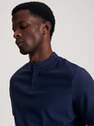 Reserved - Navy Low Stand Up Collar Polo Shirt