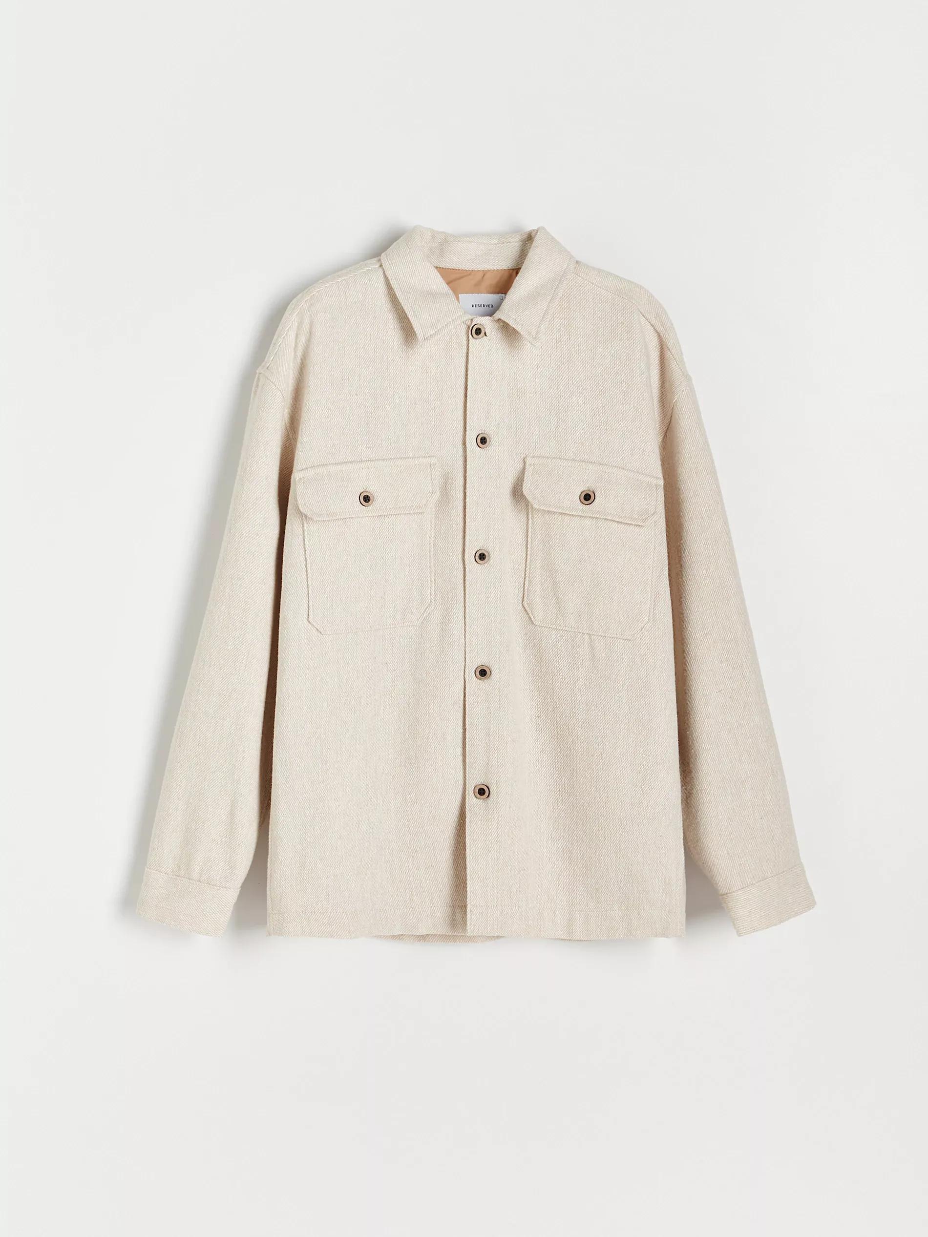 Nude Shirt Jacket With Pockets, , large image number 3