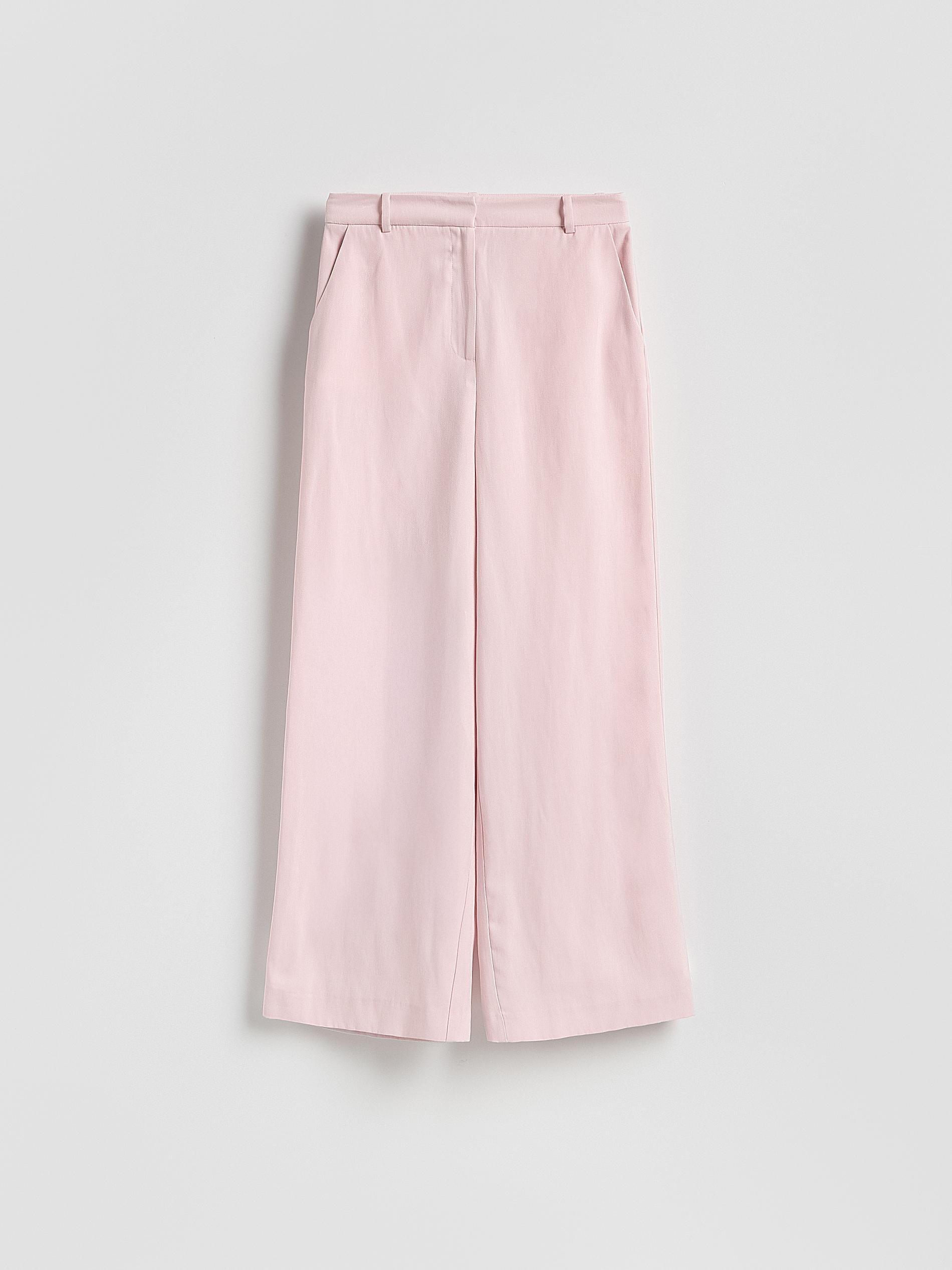 Pink Wide Leg Trousers, Pink, large image number 0