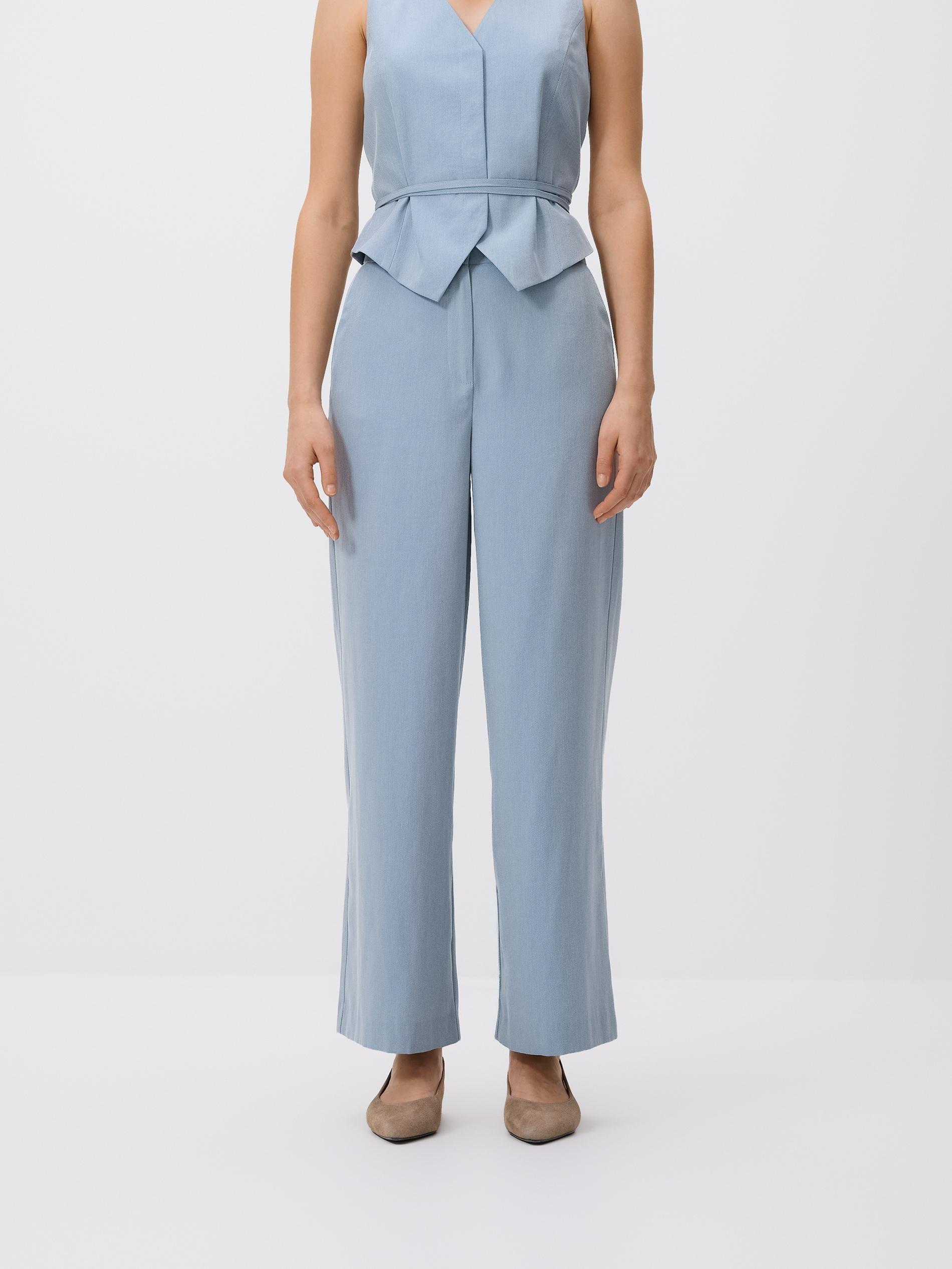 Blue Wide Leg Trousers, Blue, large image number 1