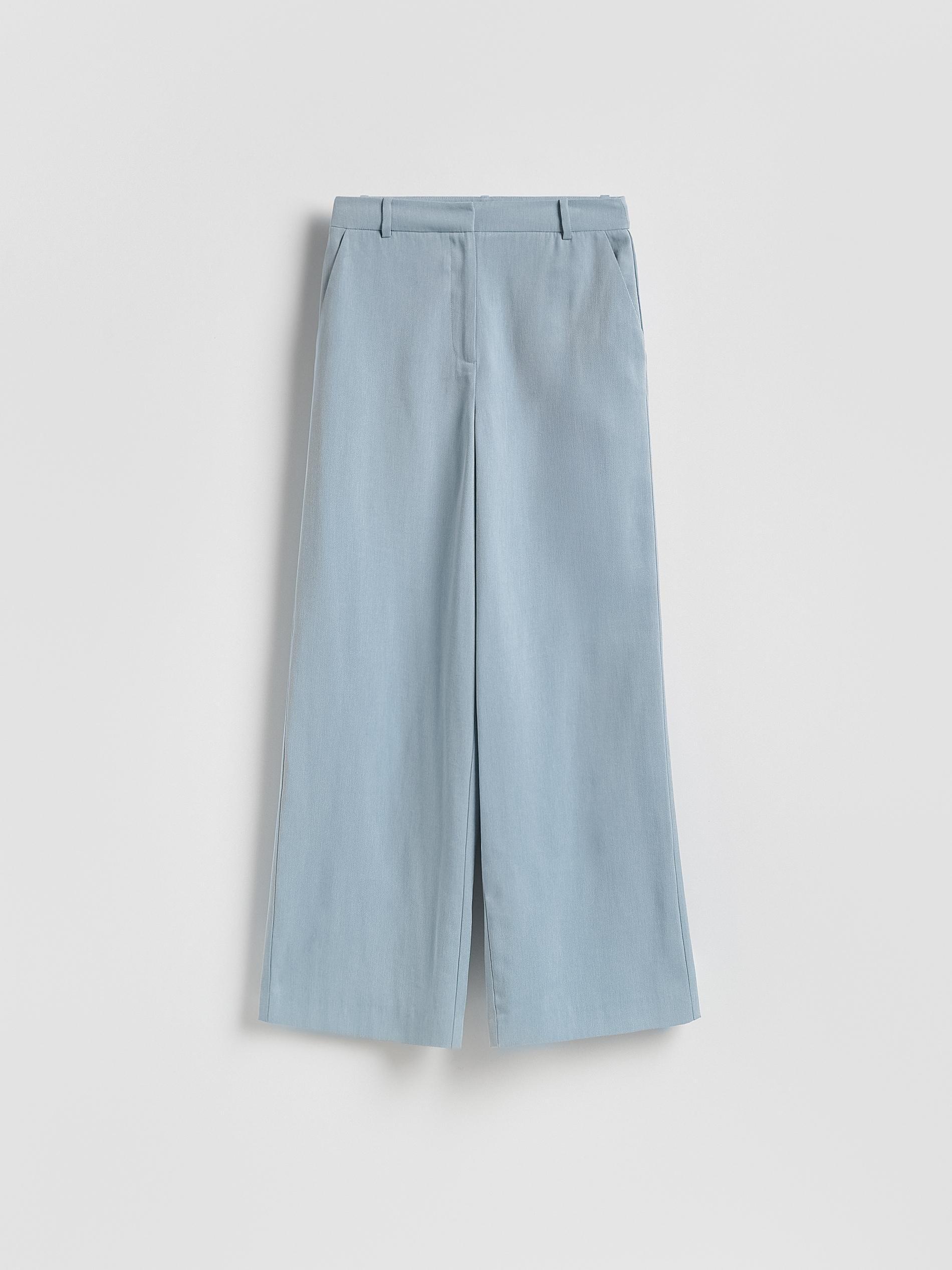 Blue Wide Leg Trousers, Blue, large image number 3