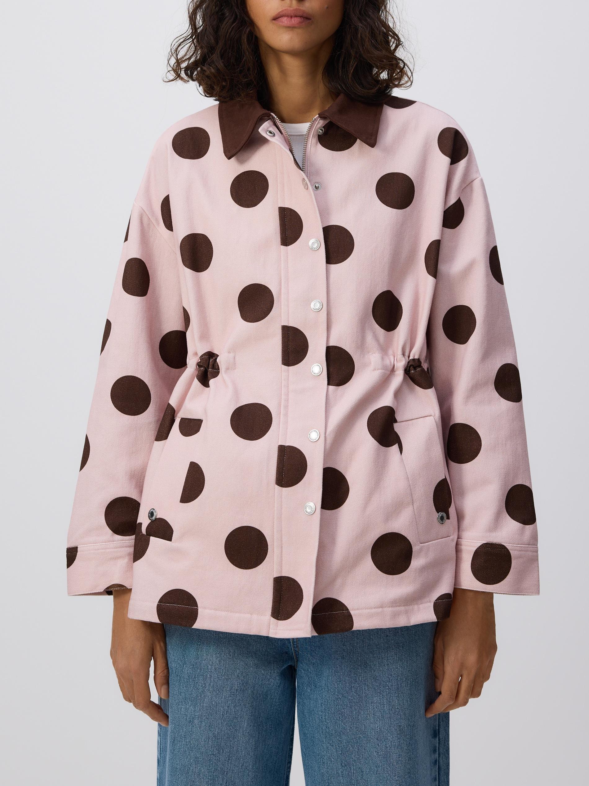 Pink Jacket With Contrasting Collar, Pink, large image number 2