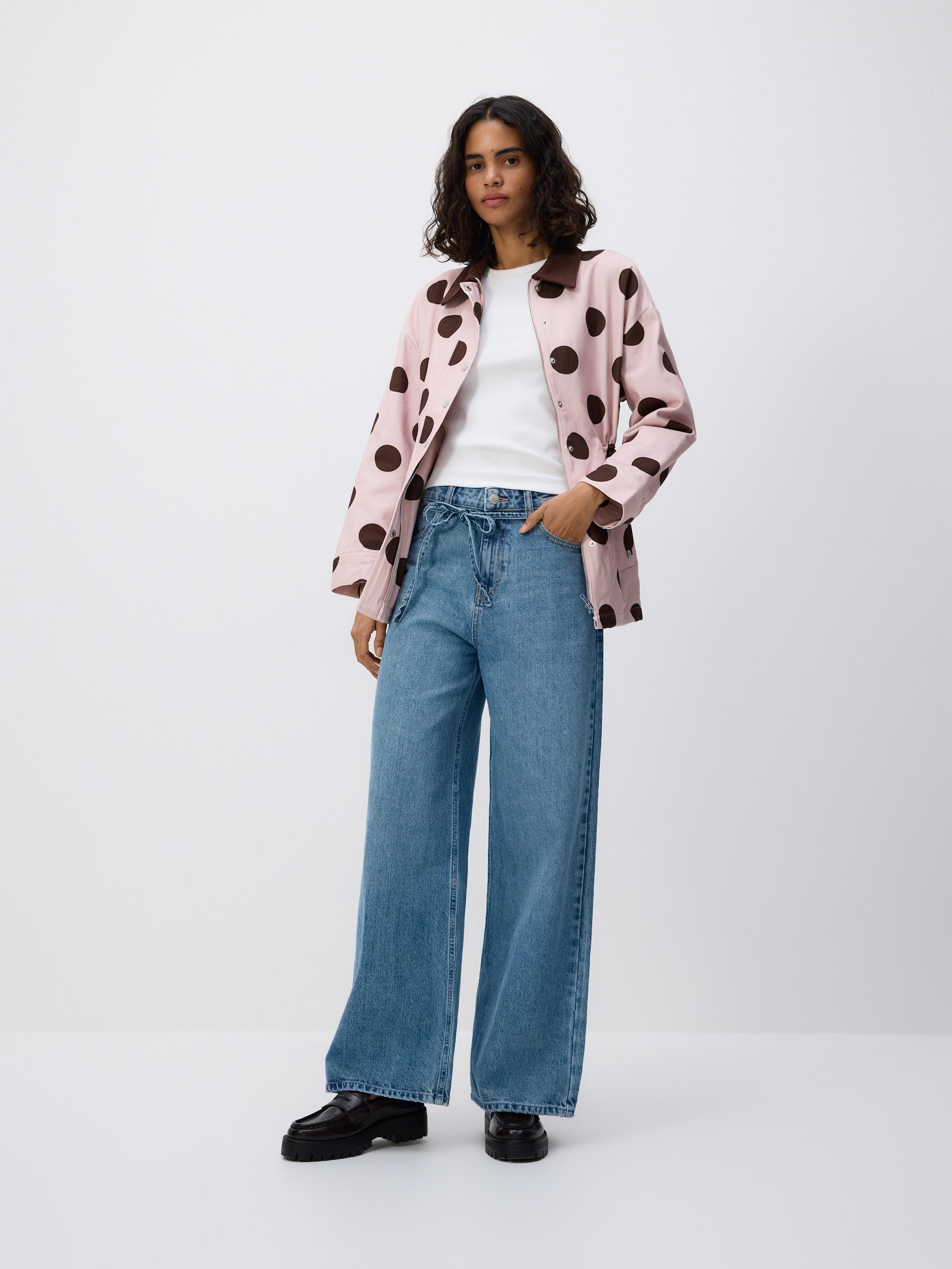 Pink Jacket With Contrasting Collar, Pink, large image number 3