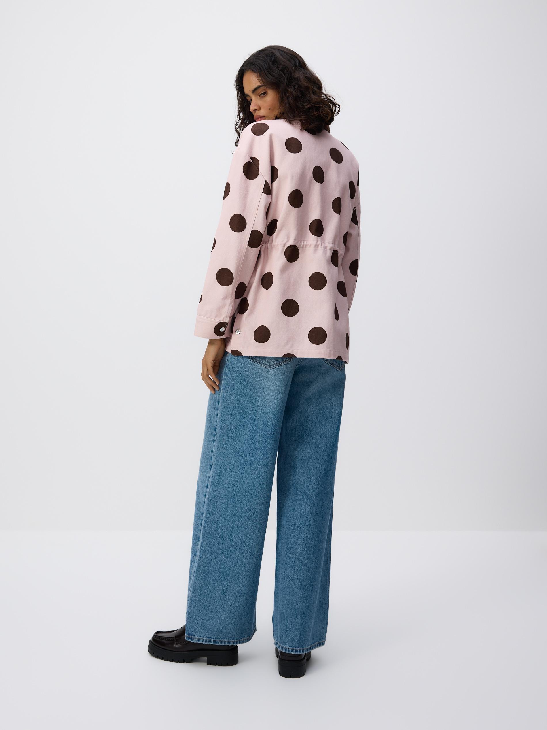 Pink Jacket With Contrasting Collar, Pink, large image number 5