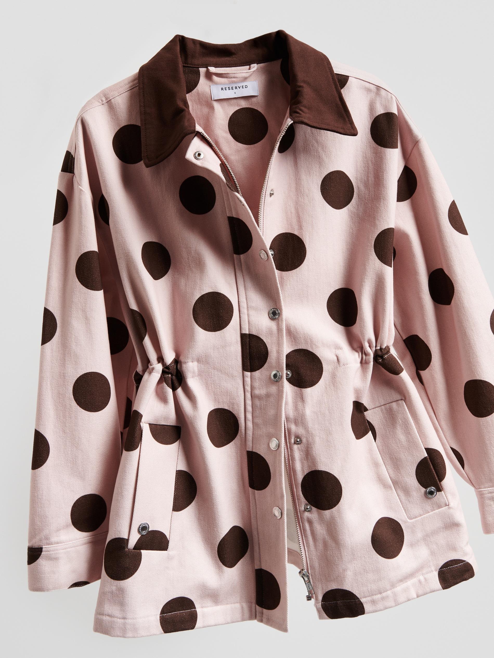 Pink Jacket With Contrasting Collar, Pink, large image number 7