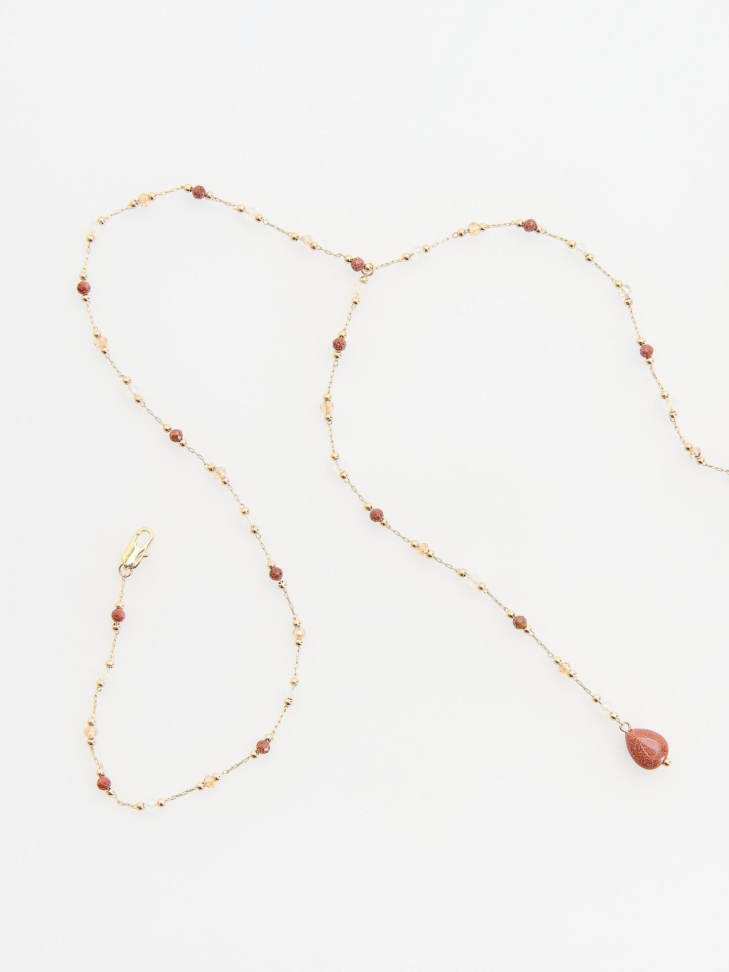 Multicolour Decorative Stones Necklace, Multicolor, large image number 1