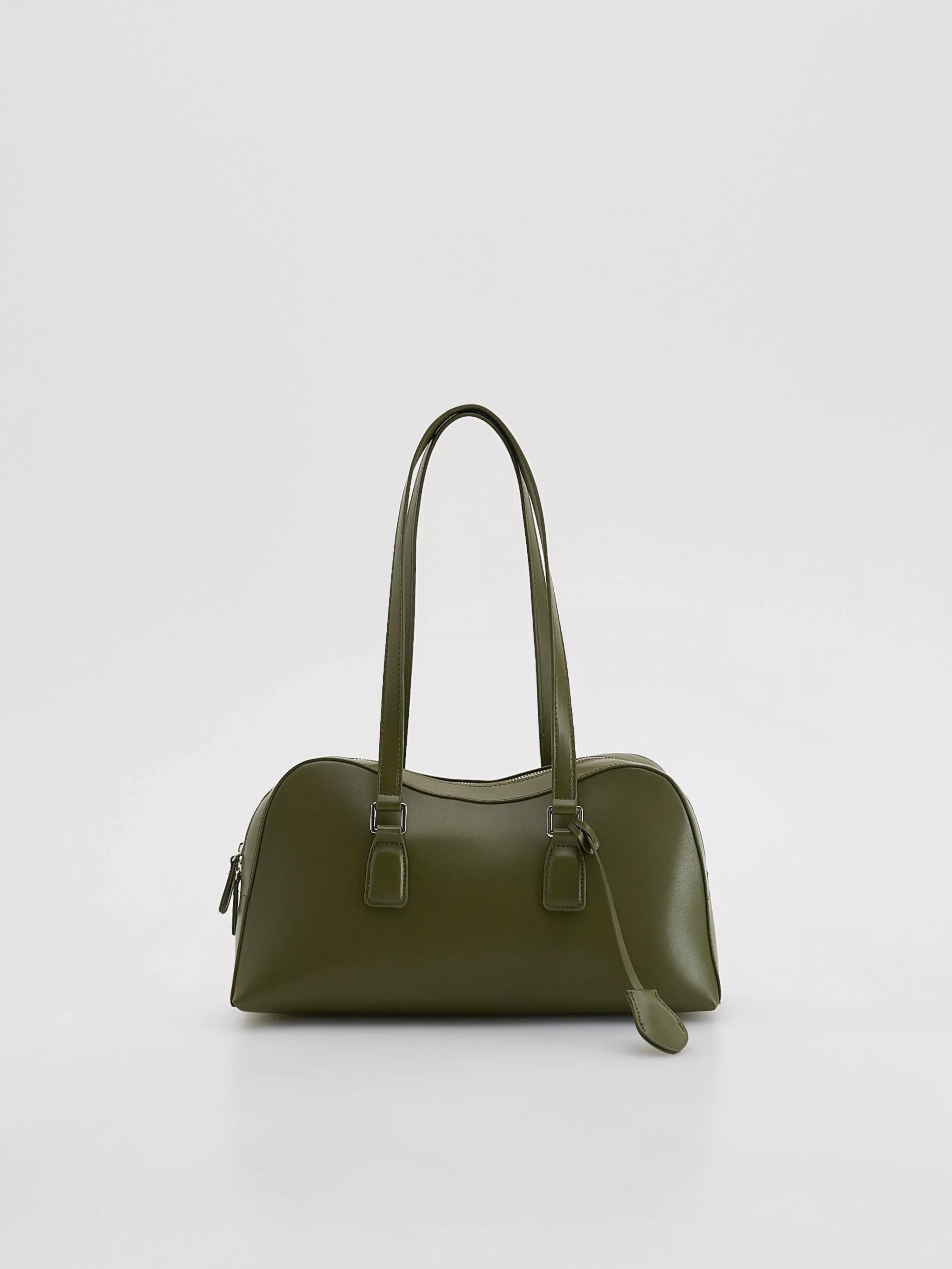 Green Shoulder Bag, Khaki, large image number 2