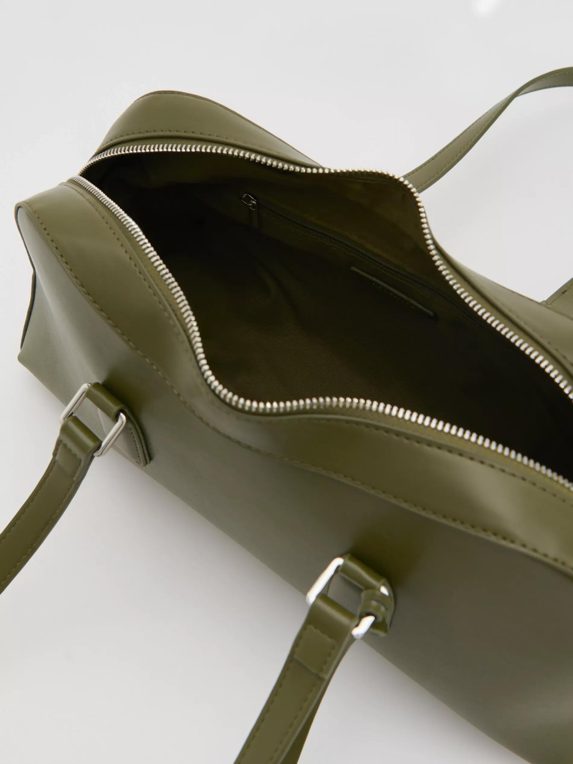 Green Shoulder Bag, Khaki, large image number 4