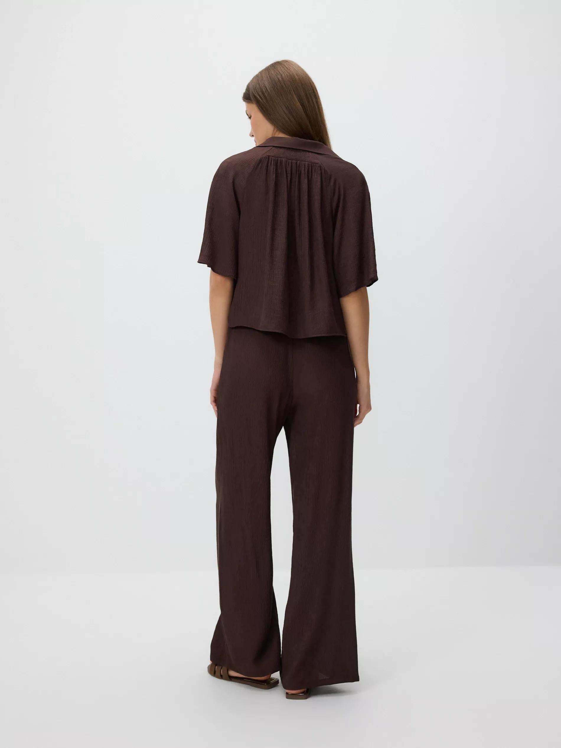 Brown Crease Effect Shirt, , large image number 3