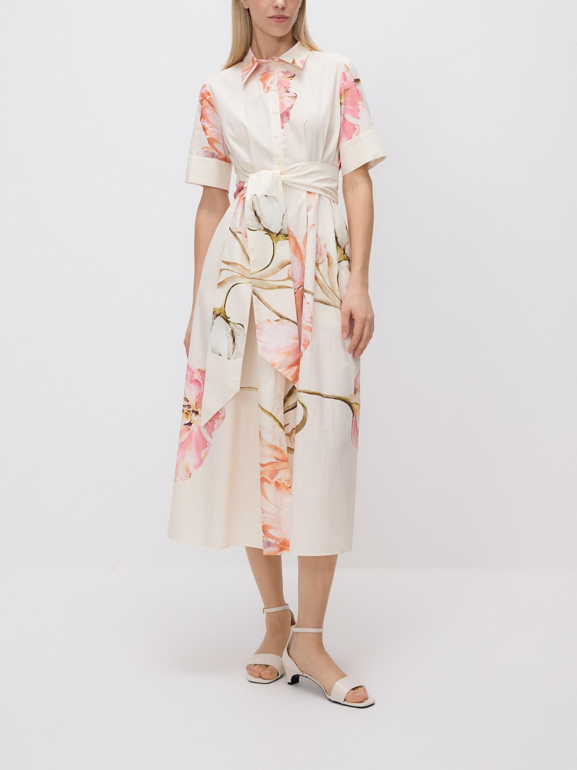 Multicolour Floral Shirt Dress, Multicolor, medium